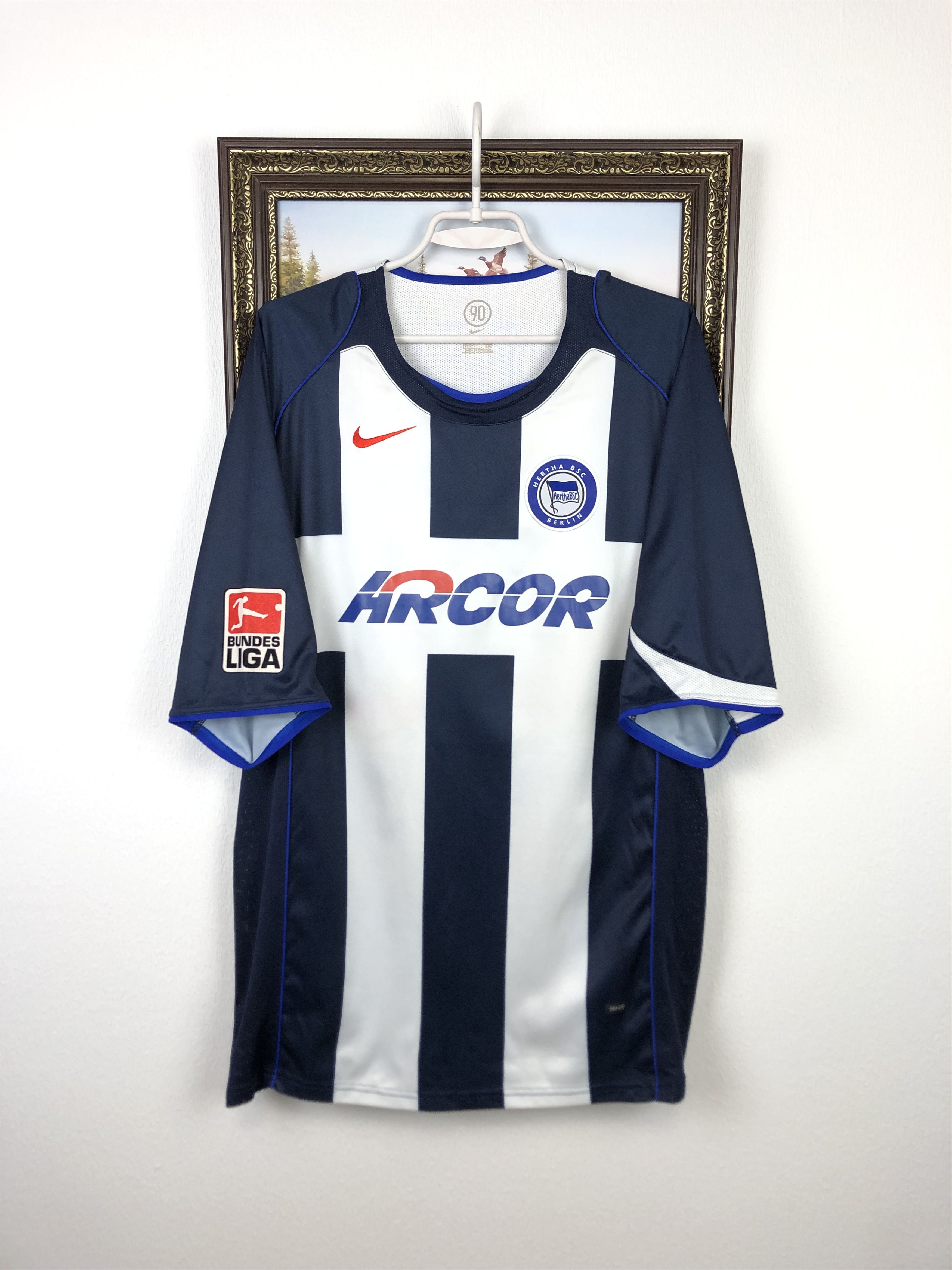 Nike Hertha Home football shirt 2004 Soccer #11 Gilberto Nike Size US XXL / EU 58 / 5 - 3 Thumbnail