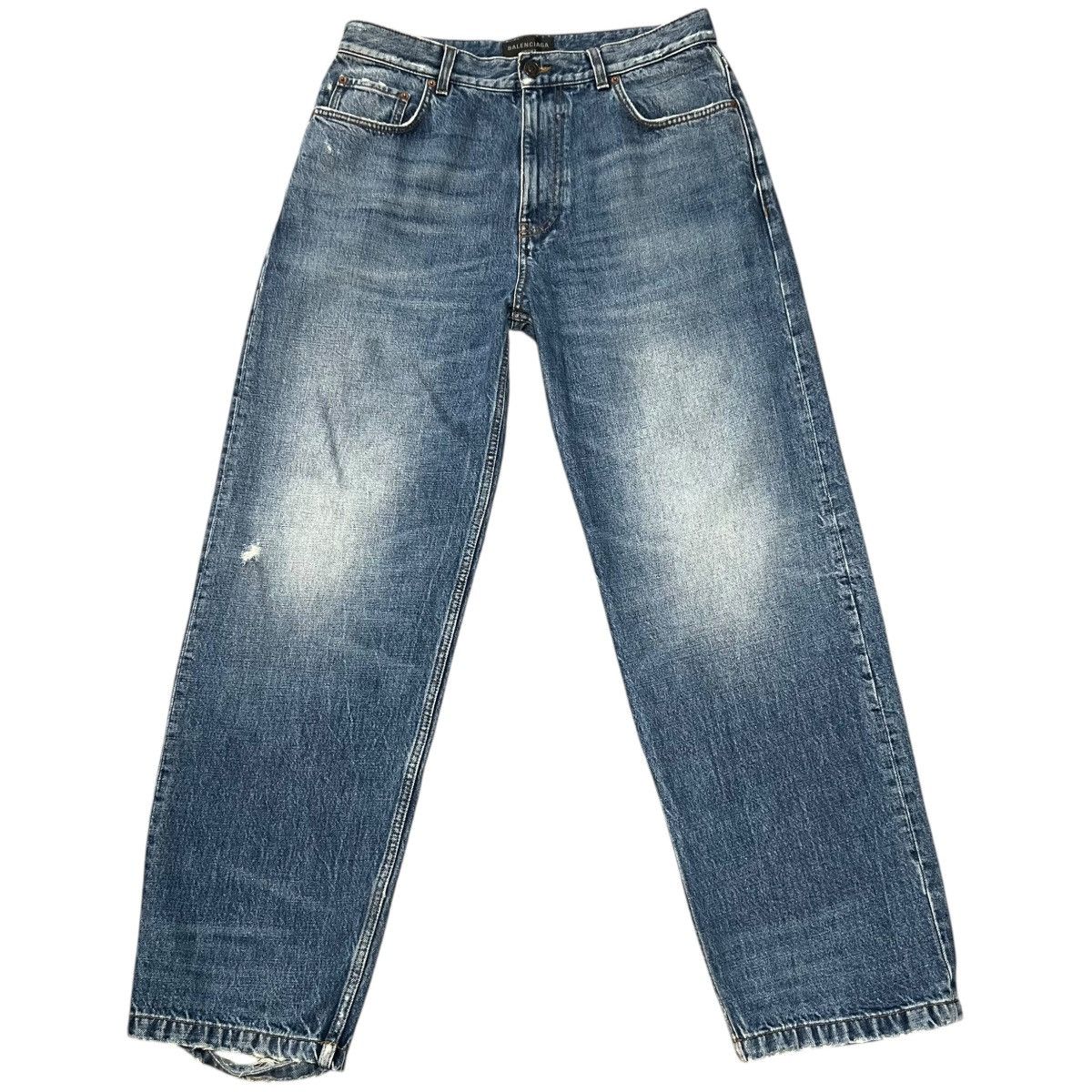 Balenciaga BALENCIAGA 2022AW Raver Baggy Denim Pants | Grailed