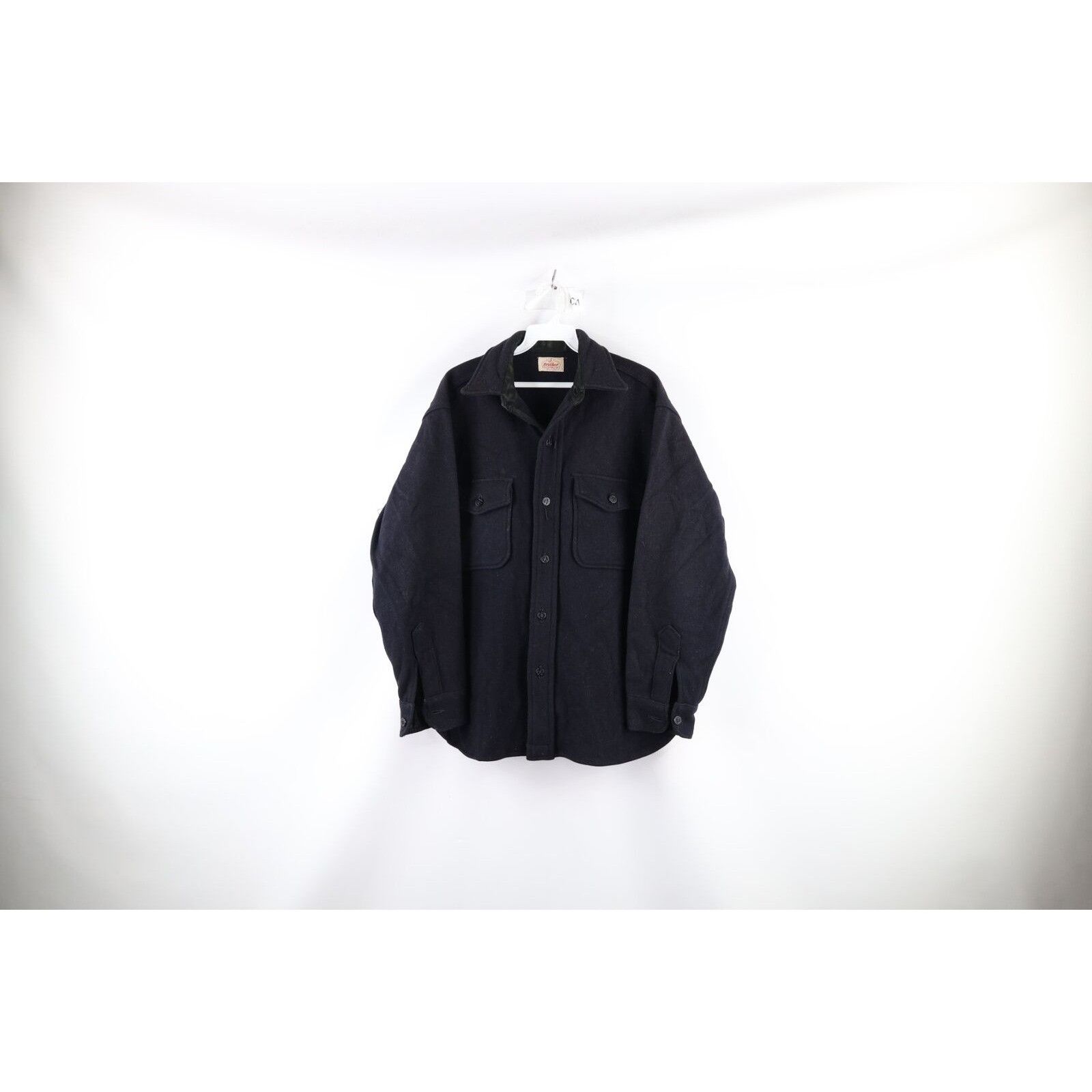 Vintage 50s Five Brother Distressed Wool CPO Shirt Jacket