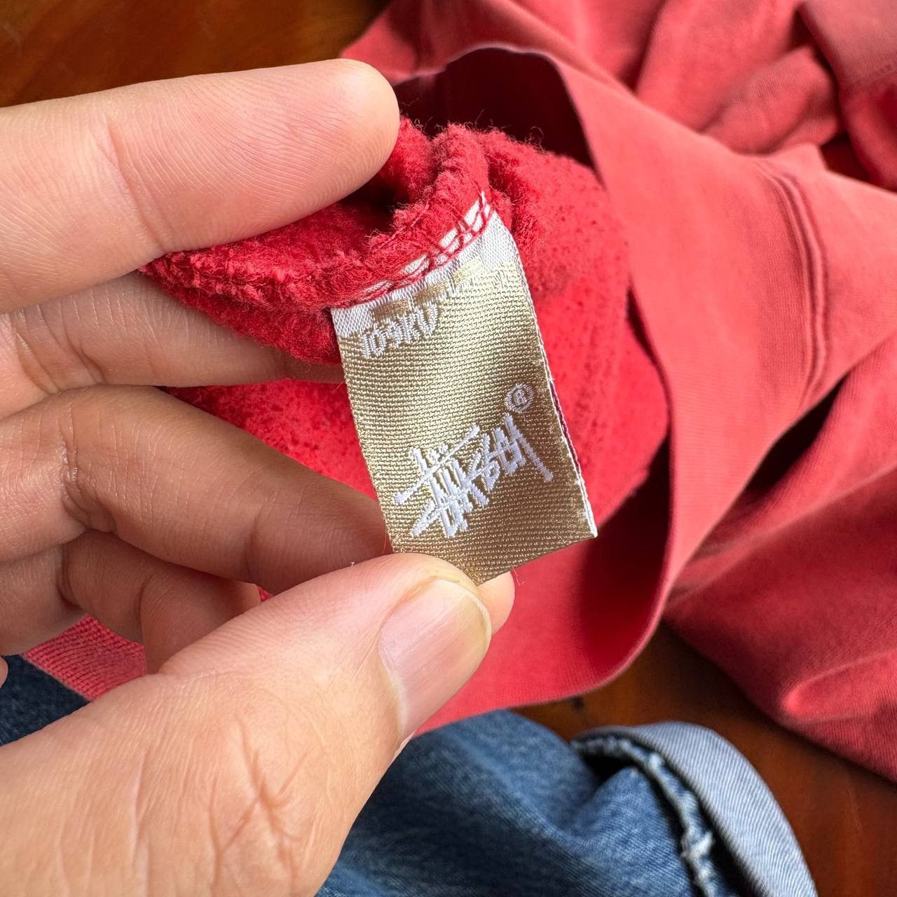 Stussy Y2K 04-06 Stussy Arch Sunfaded Salmon Colored Hoodie Size US L / EU 52-54 / 3 - 13 Thumbnail