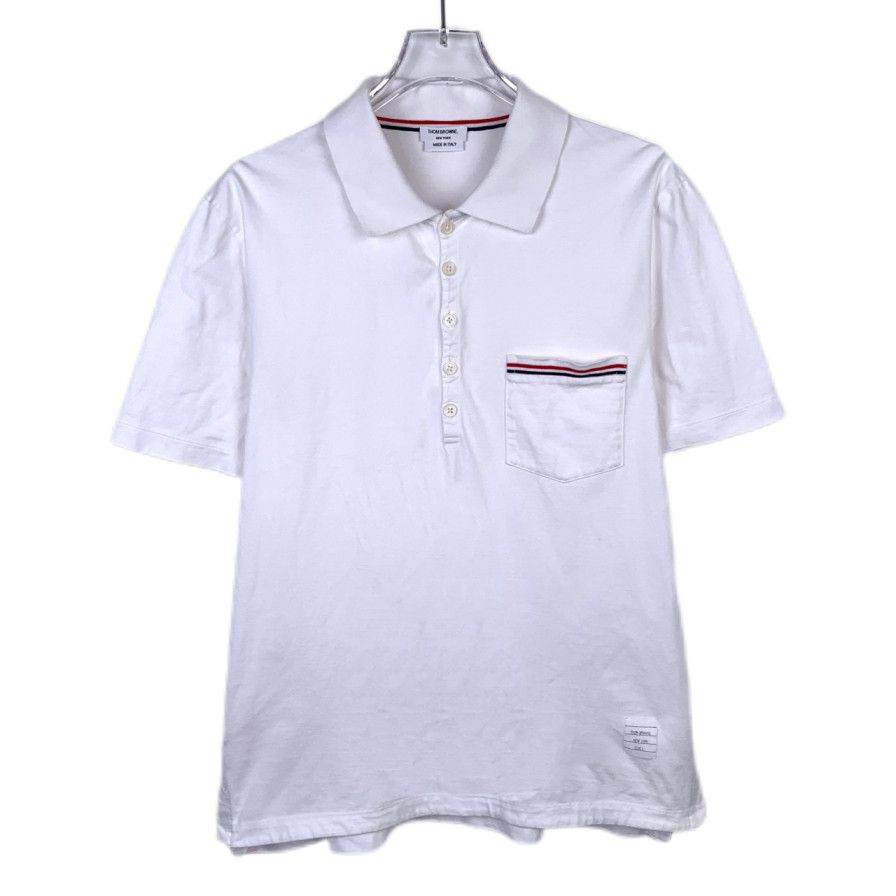 Thom Browne Thom Browne Pocket Stripe Design Cotton Polo Shirt Size US S / EU 44-46 / 1 - 1 Thumbnail