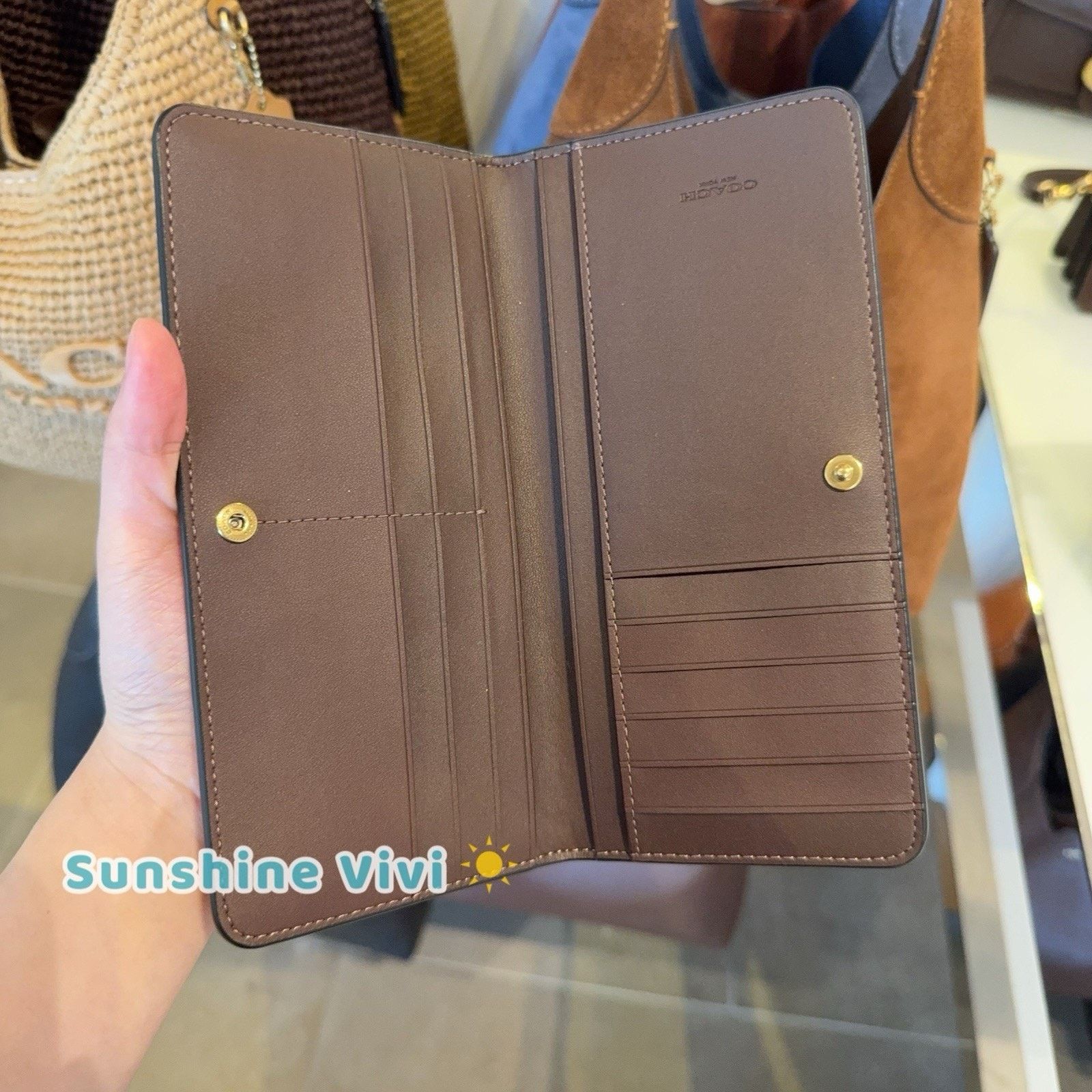 Coach NWT Coach Essential Slim Leather Wallet CZ096 Brass/Maple Size ONE SIZE - 5 Thumbnail