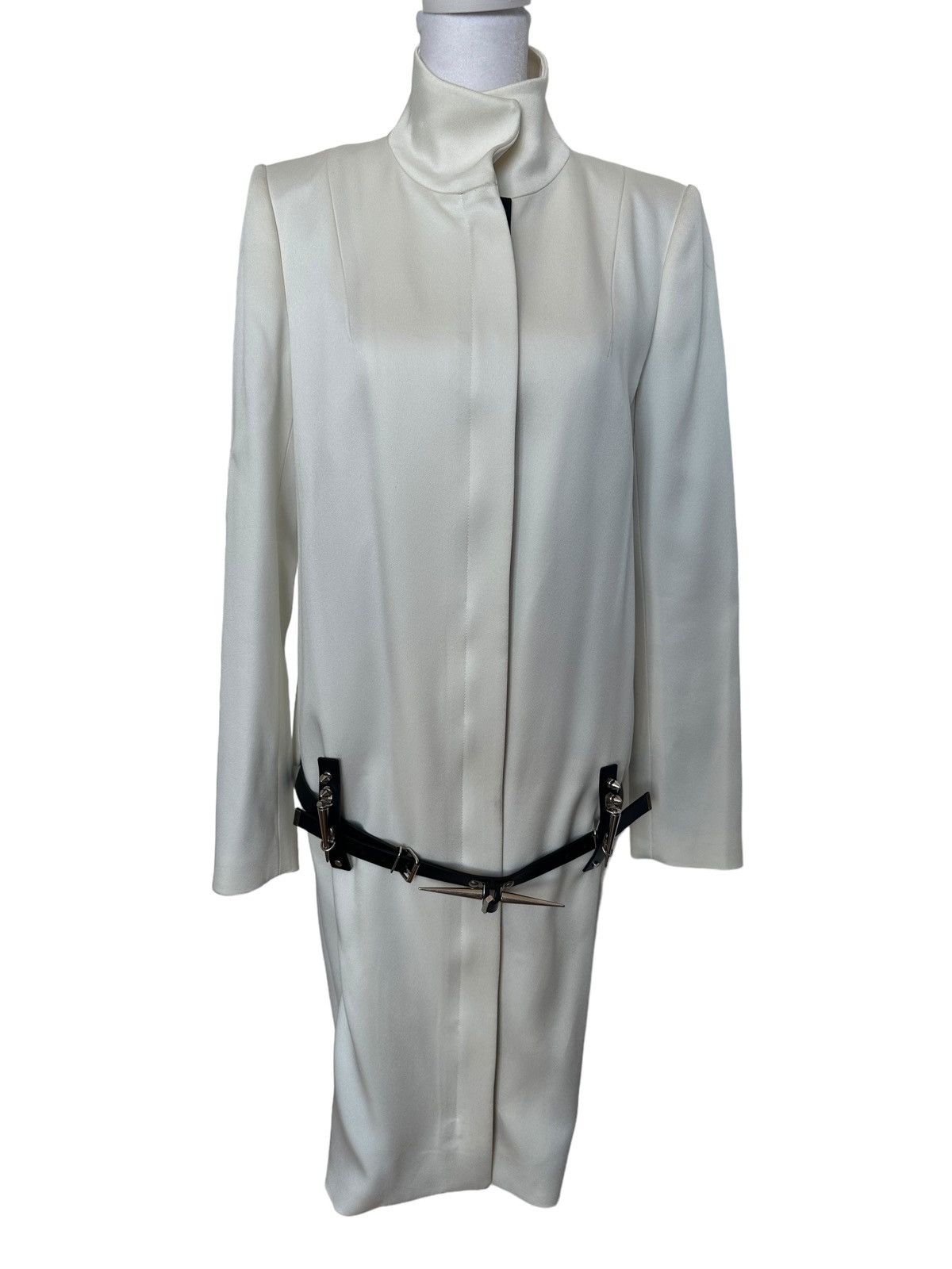 image of Anthony Vaccarello White Midi Coat 2013 Runway, Women's (Size XS)