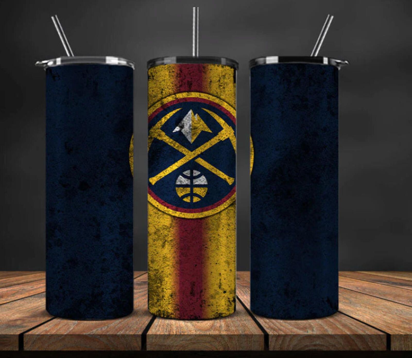 The Unbranded Brand 20 Oz Denver Nuggets Stainless Steel Tumbler Distressed Look Size ONE SIZE - 1 Thumbnail