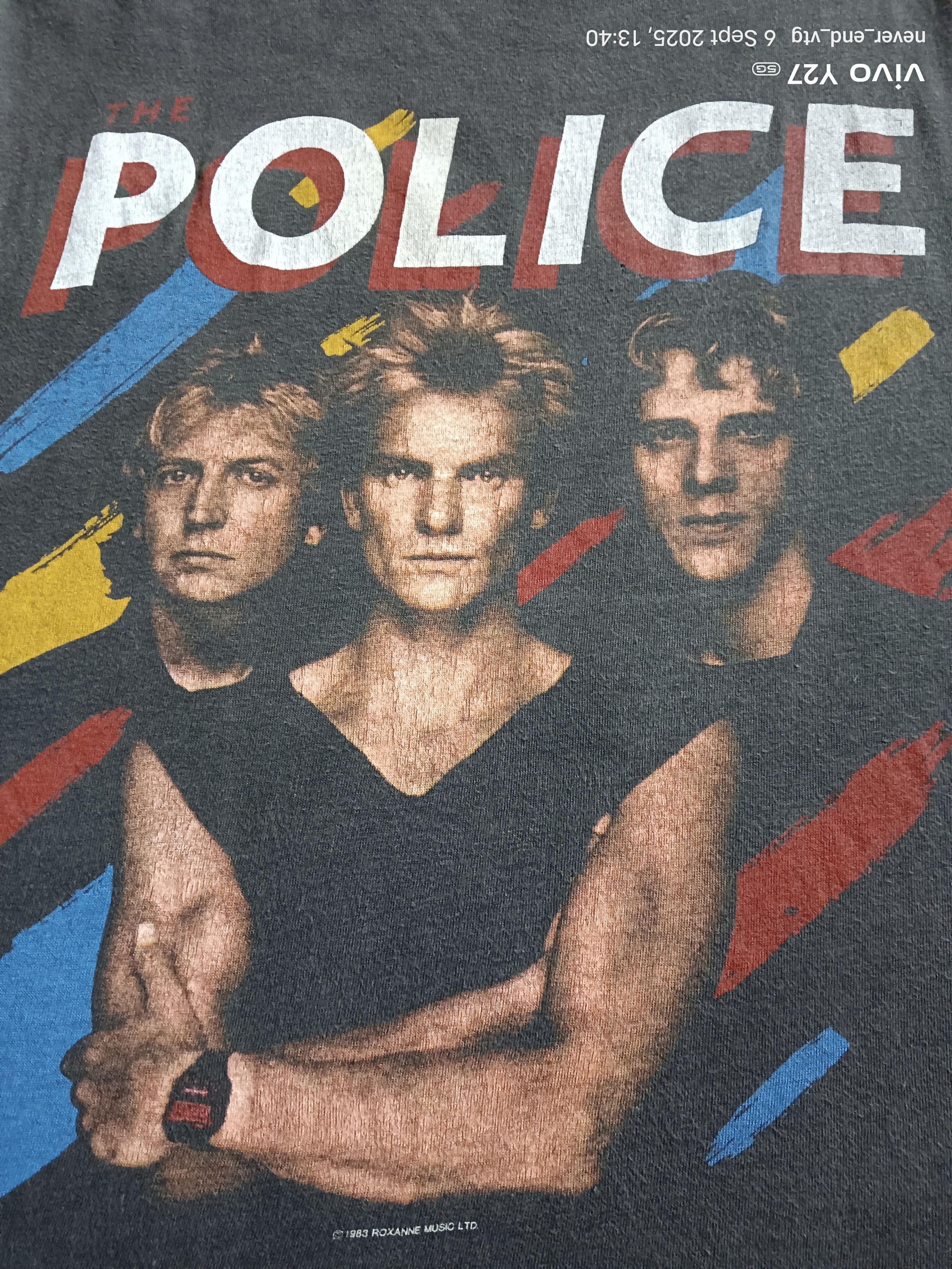 Band Tees VINTAGE POLICE SLEEVELESS Size US M / EU 48-50 / 2 - 3 Thumbnail
