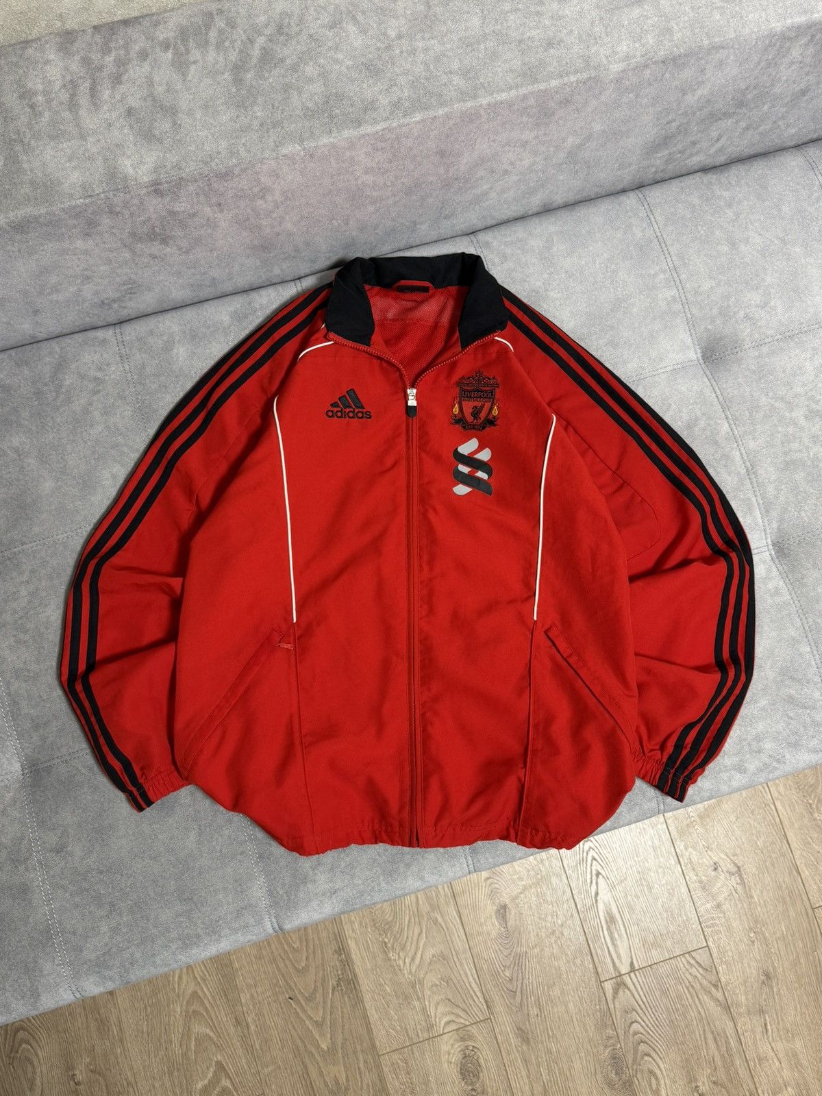 Adidas × Vintage Vintage Adidas Liverpool 2010 red jacket windbreaker Size US S / EU 44-46 / 1 - 2 Thumbnail