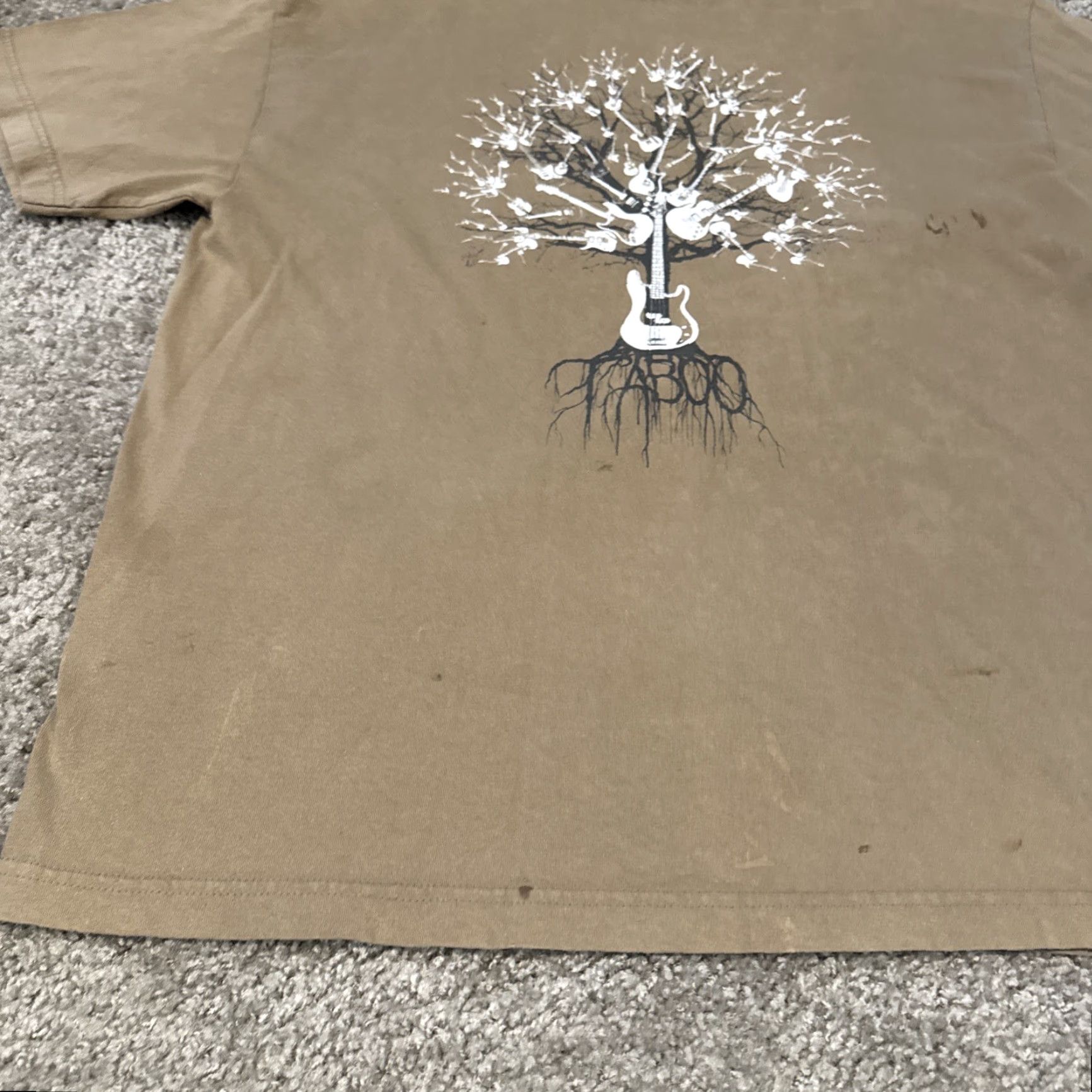 Vintage VINTAGE Taboo Band Music Rock Guitar Tree Graphic Brown T-Shirt XL Size US XL / EU 56 / 4 - 6 Thumbnail