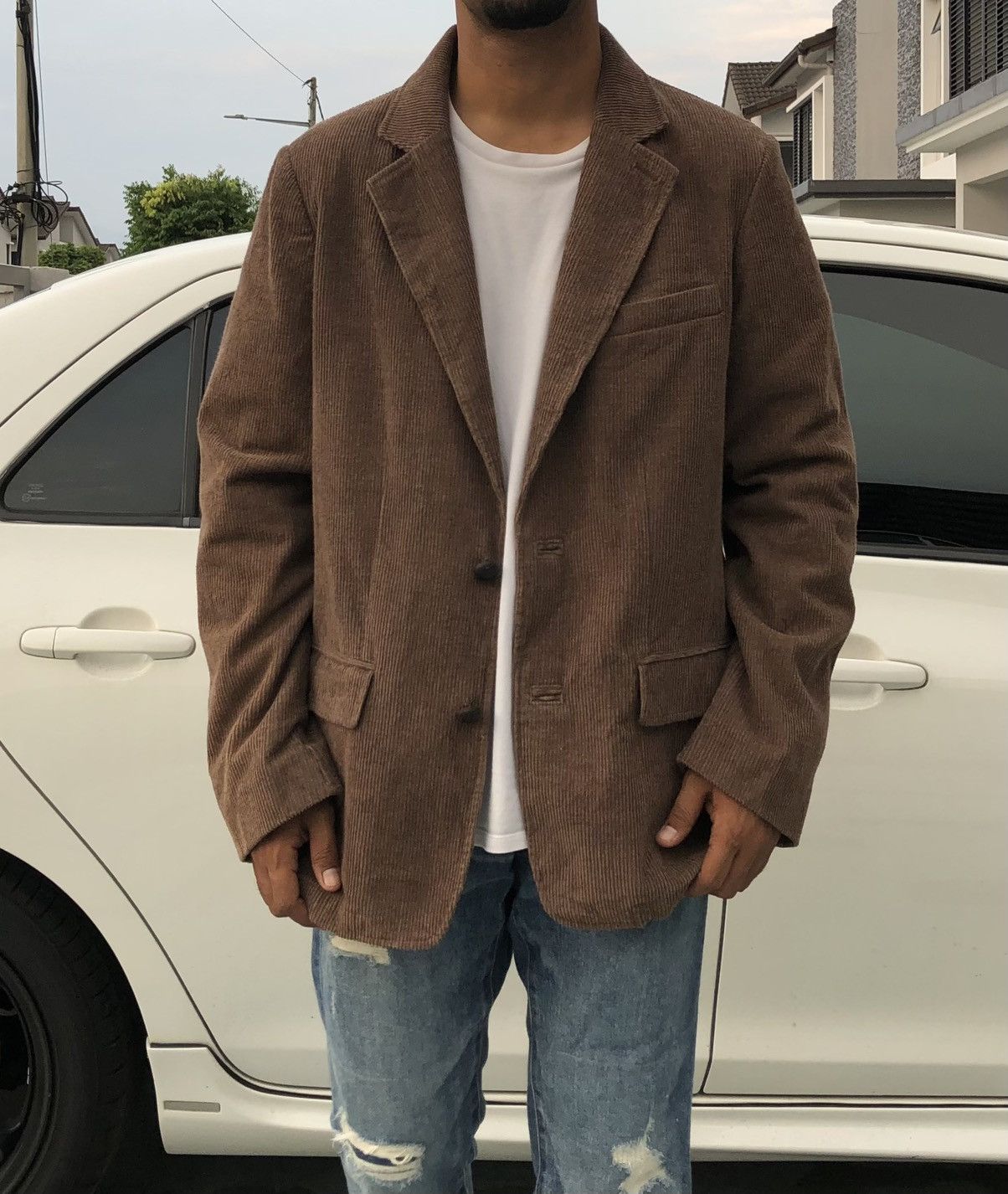 L.L. Bean L.L.Bean Corduroy Elbow Patch Plain Lined Coat Jacket Size US M / EU 48-50 / 2 - 18 Thumbnail