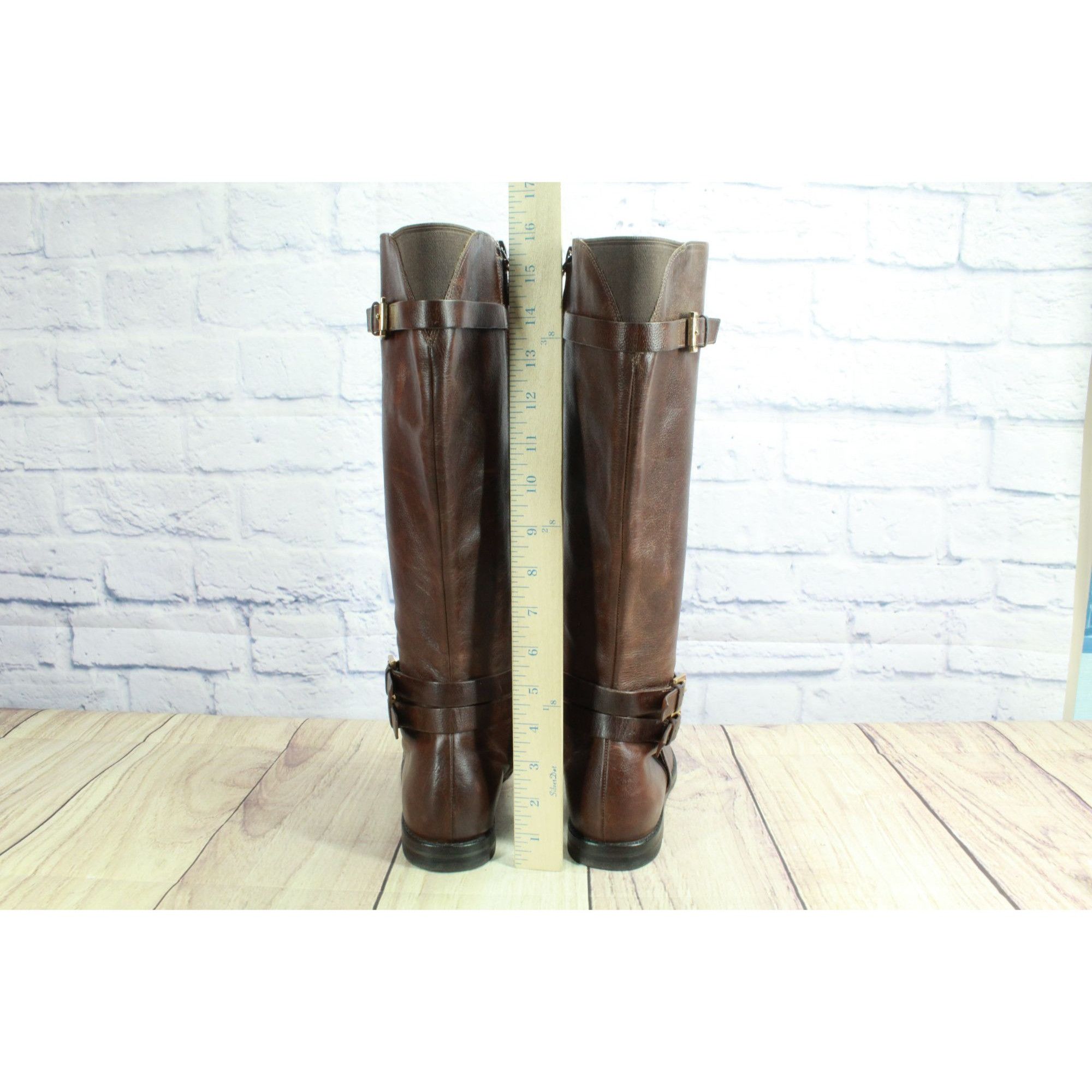 Cole Haan × Leather Cole Haan Leather Distressed Knee High Boots Size 7.5 B Size US 7.5 / IT 37.5 - 6 Thumbnail