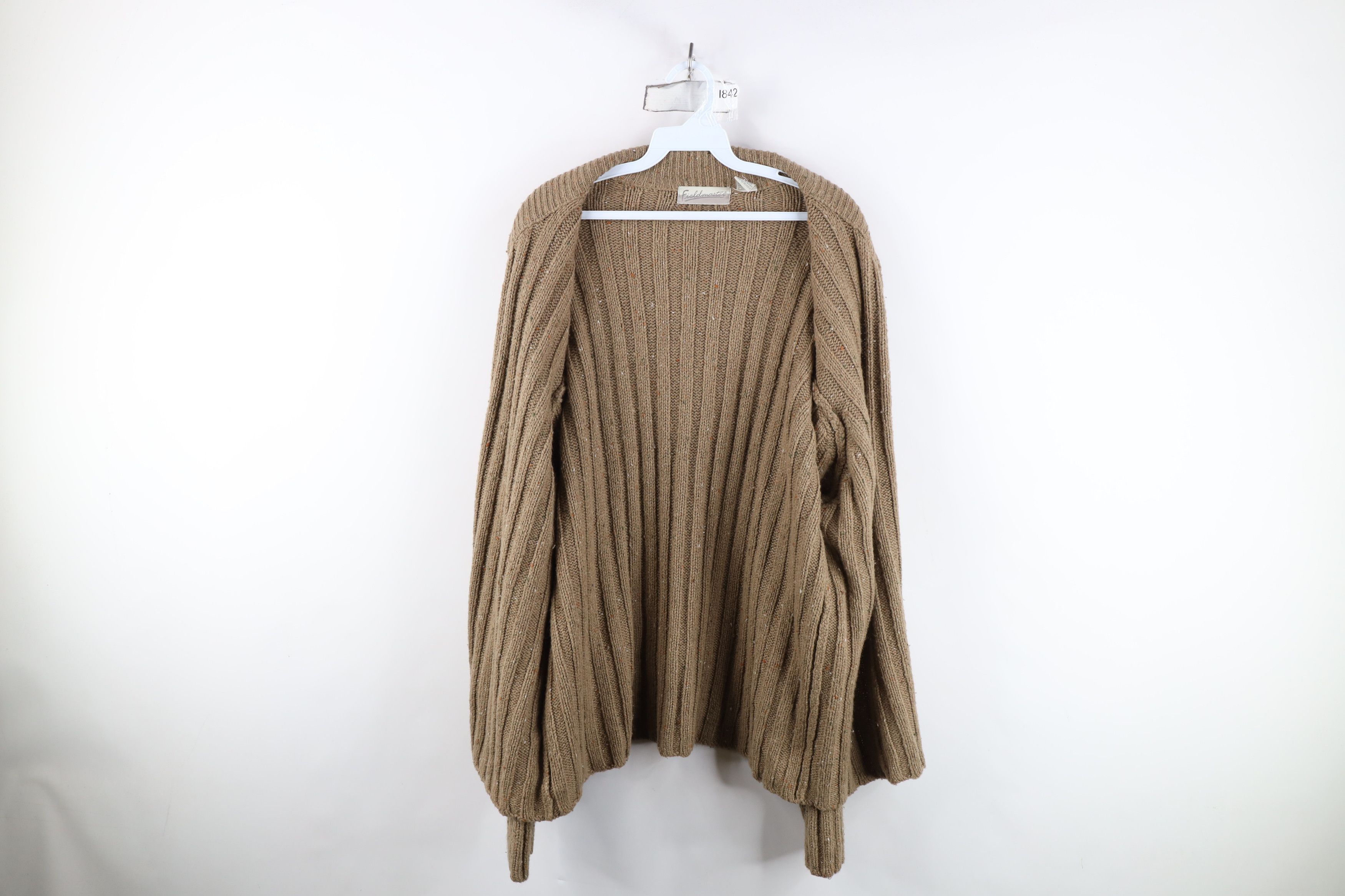 Vintage Vintage 90s Streetwear Fleck Wool Blend Ribbed Knit Sweater Size US XL / EU 56 / 4 - 8 Thumbnail