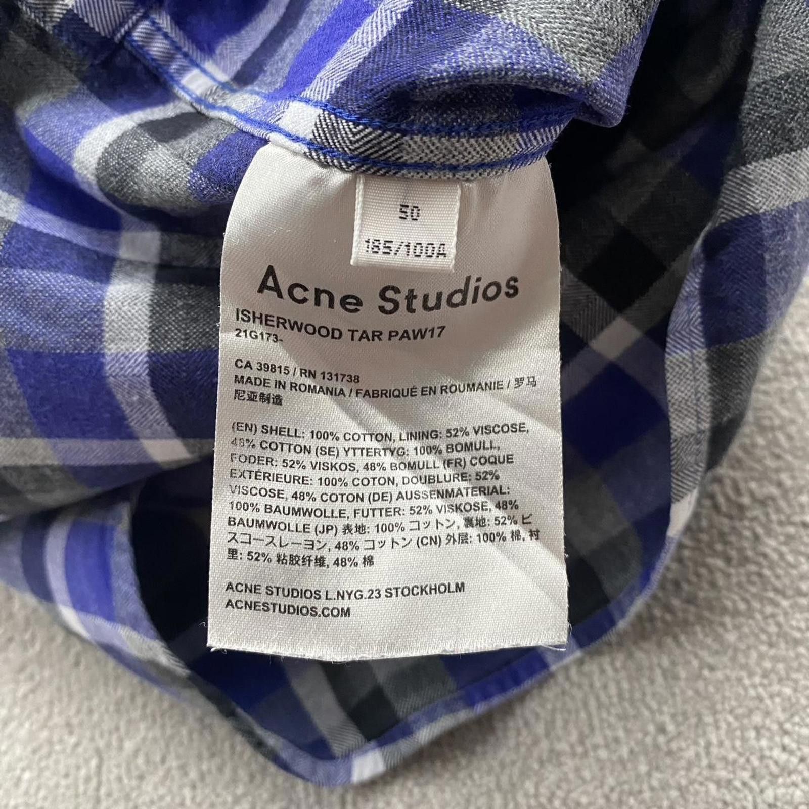 Acne Studios Acne Studios Isherwood PAW17 Checkered Flannel Button Shirt Size US M / EU 48-50 / 2 - 6 Thumbnail
