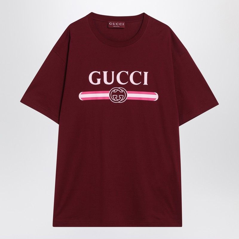 Tシャツ・カットソー GUCCI ANCHOR RED T-SHIRT WITH LOGO PRINT Gucci Gucci Anchor Red T-Shirt With Logo Print | Grailed