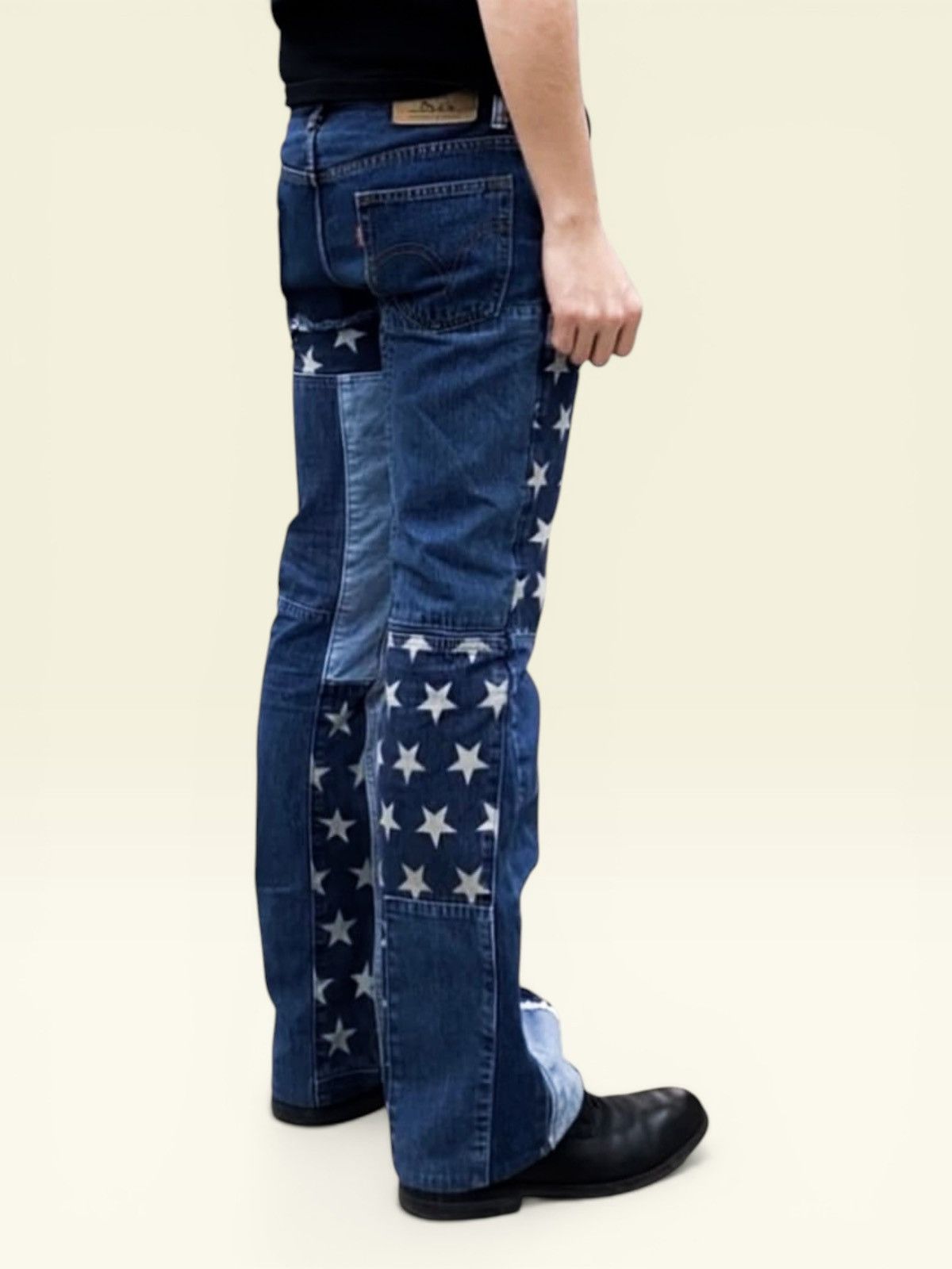 Beauty Beast Kinky Hysteric Glamour Flared Bootcut Patchwork Jeans Size US 28 / EU 44 - 2 Thumbnail