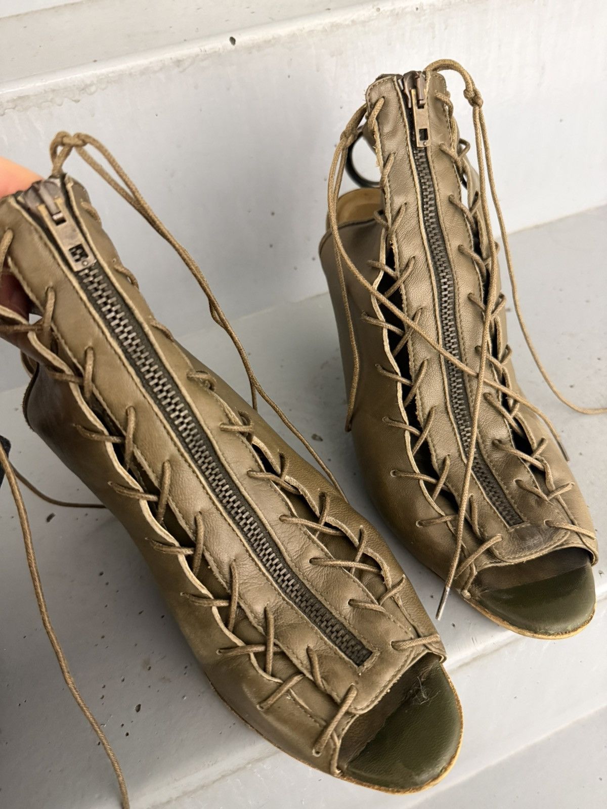 Acne Studios Acne Studios Wedge Multi-laces Sandals Size US 10 / IT 40 - 12 Thumbnail