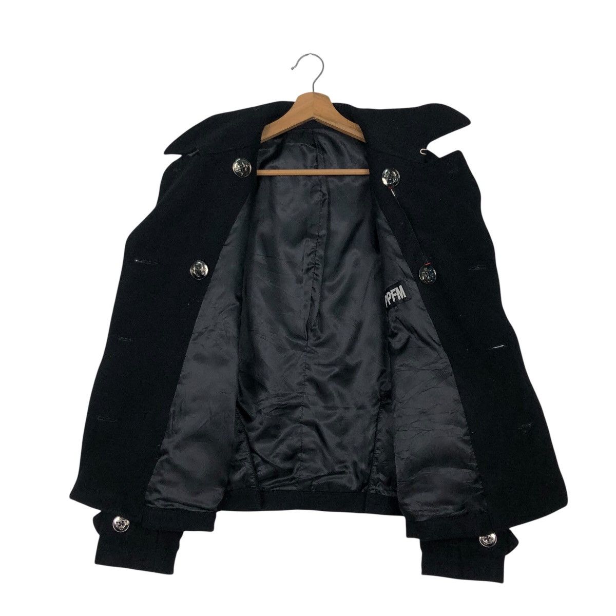 PPFM 📌Rich Black Vintage Wool Chore Jacket PPFM Issey Miyake Size US M / EU 48-50 / 2 - 14 Thumbnail
