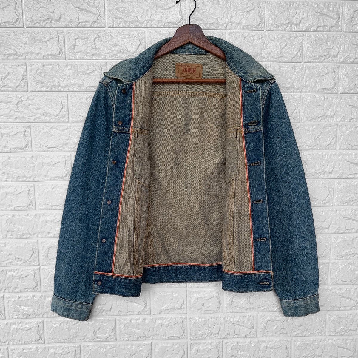Edwin Vintage Selvedge Edwin 5550 Trucker Denim Jacket Size US S / EU 44-46 / 1 - 4 Thumbnail