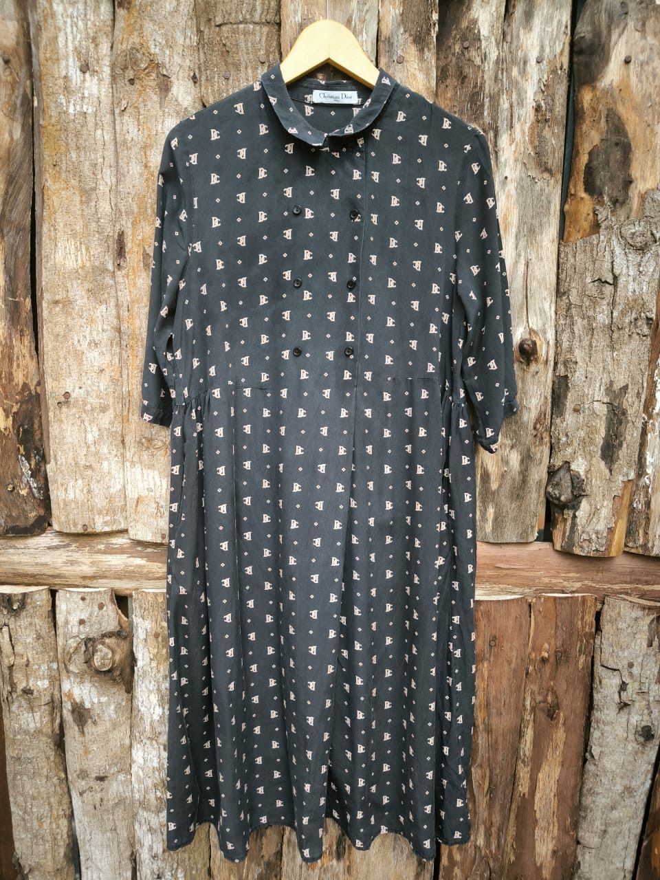 Christian Dior Monsieur × Vintage Monogram Maxi Dress Silk Christian Dior Size M / US 6-8 / IT 42-44 - 1 Thumbnail