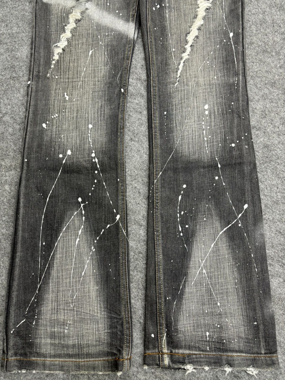 Seditionaries 💥FLARE💥 RHYME Japan Painter Spiky Distressed Denim F566 Size US 28 / EU 44 - 8 Thumbnail