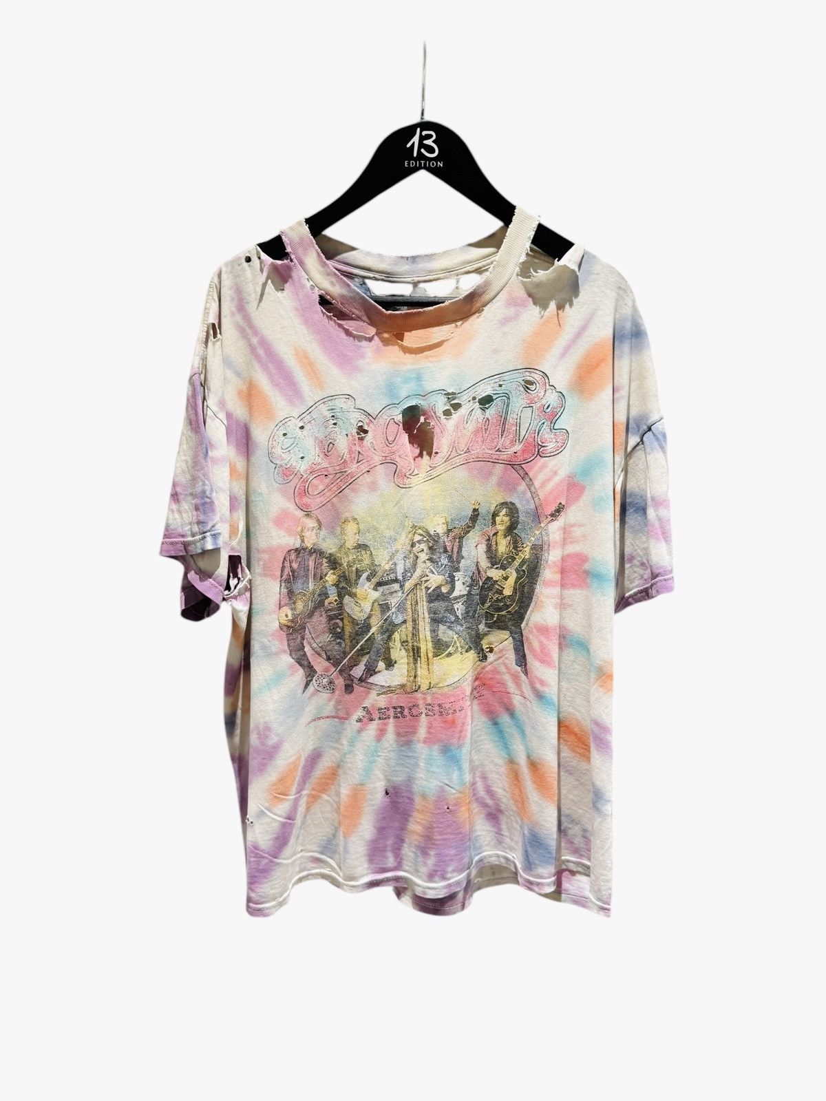 Aerosmith RARE Thrashed & Faded Aerosmith Run DMC Vintage Band Tee Size US XXL / EU 58 / 5 - 1 Thumbnail
