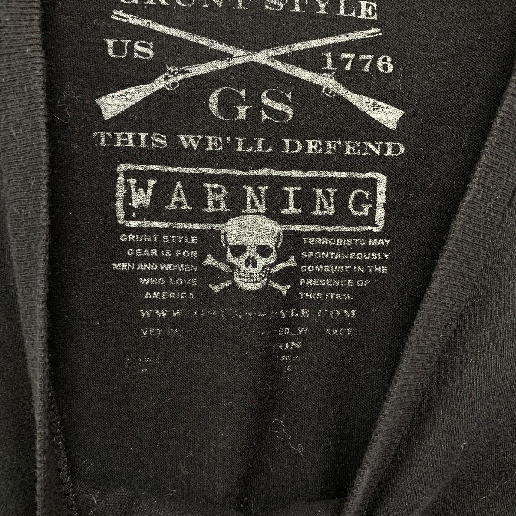 Vintage VINTAGE Grunt Style T-Shirt Mens Medium Short Sleeve Black Graphic Print 90s Memorial Day Men's Size US M / EU 48-50 / 2 - 3 Thumbnail
