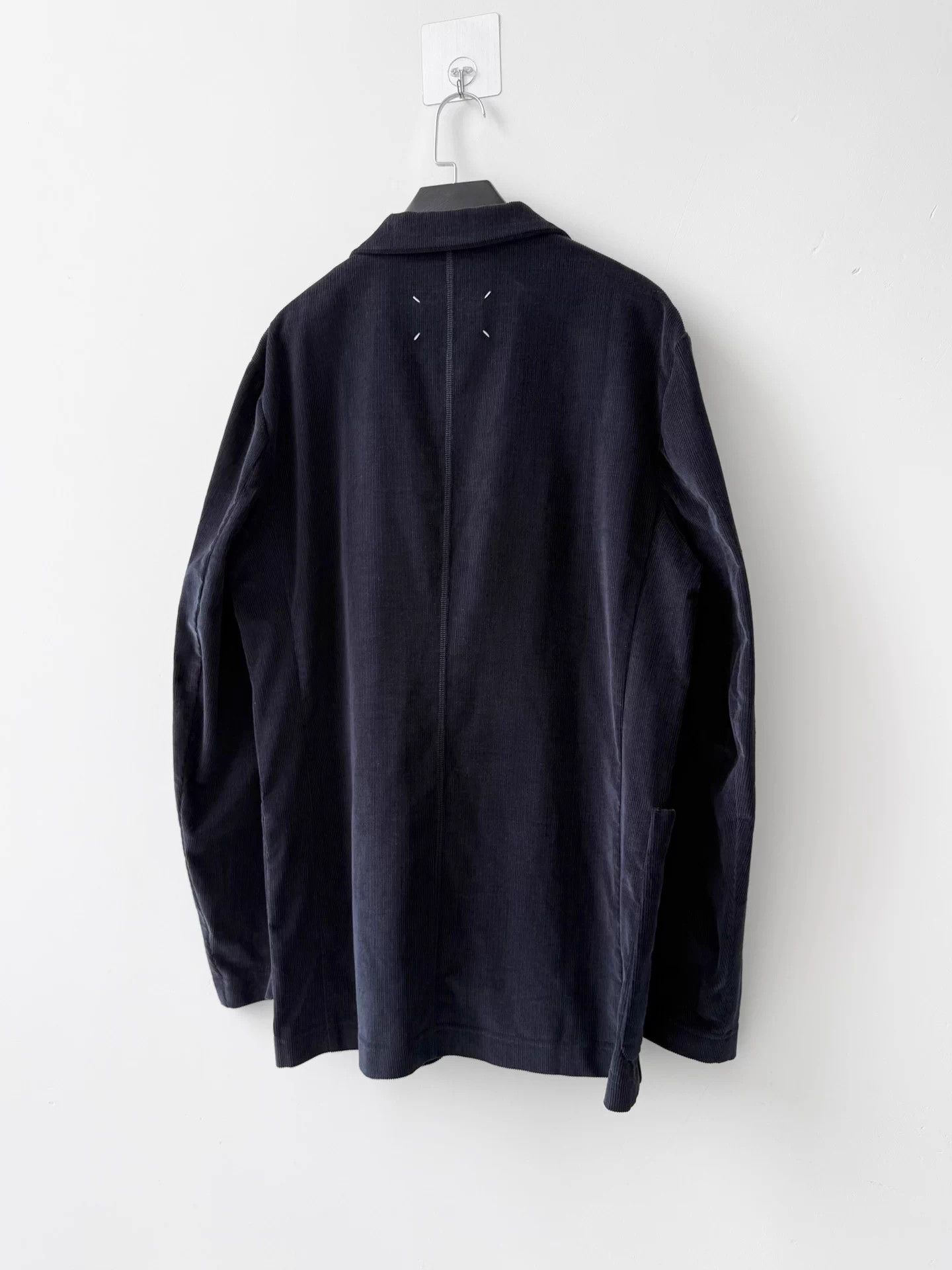 Maison Margiela Maison Margiela A/W19 Corduroy Topstitched Blazer Navy Size US M / EU 48-50 / 2 - 2 Thumbnail