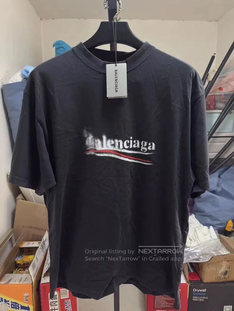 Balenciaga Balenciaga Black Coke Print Short Sleeve. Size US M / EU 48-50 / 2 - 1 Thumbnail