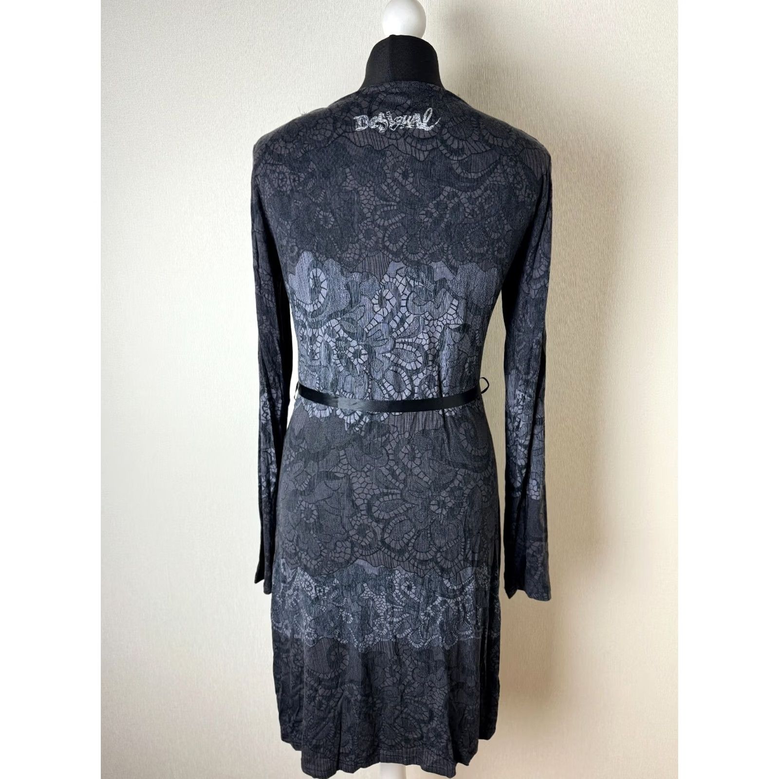 Desigual Desigual Dress L Womens Midi A-Line Black 26V2021 Size L / US 10 / IT 46 - 6 Thumbnail