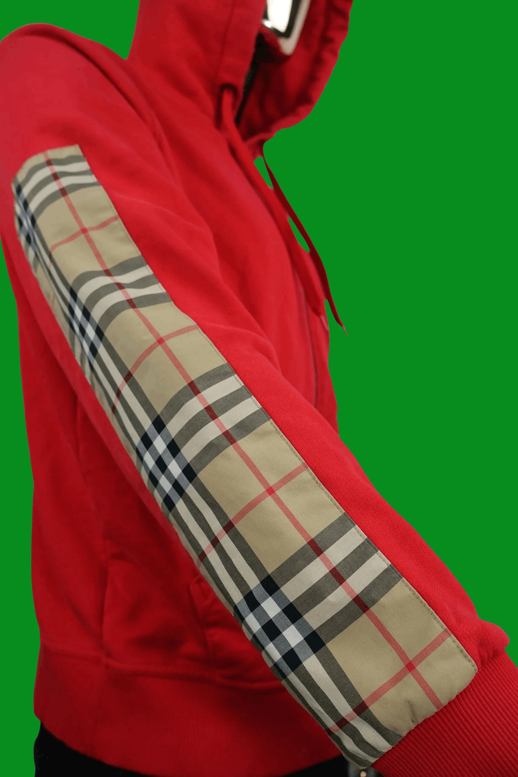 Burberry Burberry Red Track Jacket – Nova Check Sleeve Size US M / EU 48-50 / 2 - 3 Thumbnail