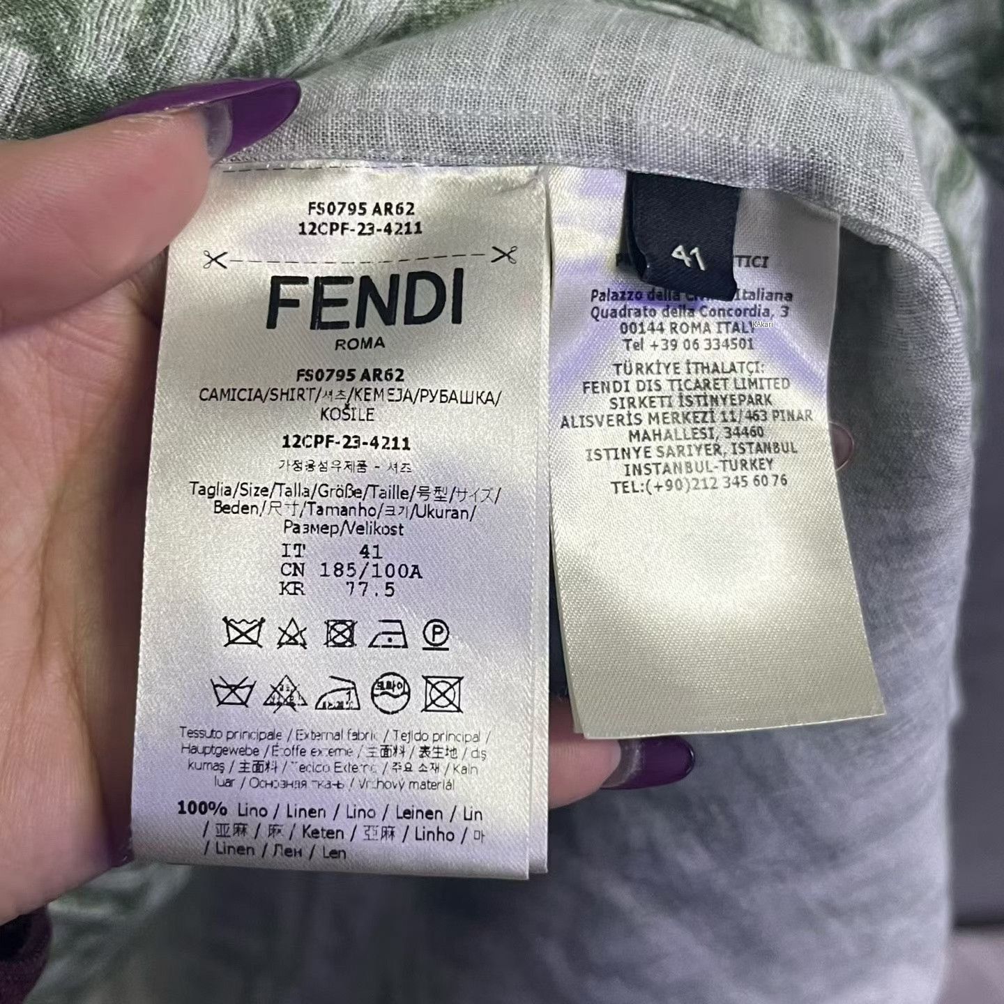 Fendi Fendi 2024 Green Logo Print Short-Sleeve Shirt Size US M / EU 48-50 / 2 - 4 Thumbnail