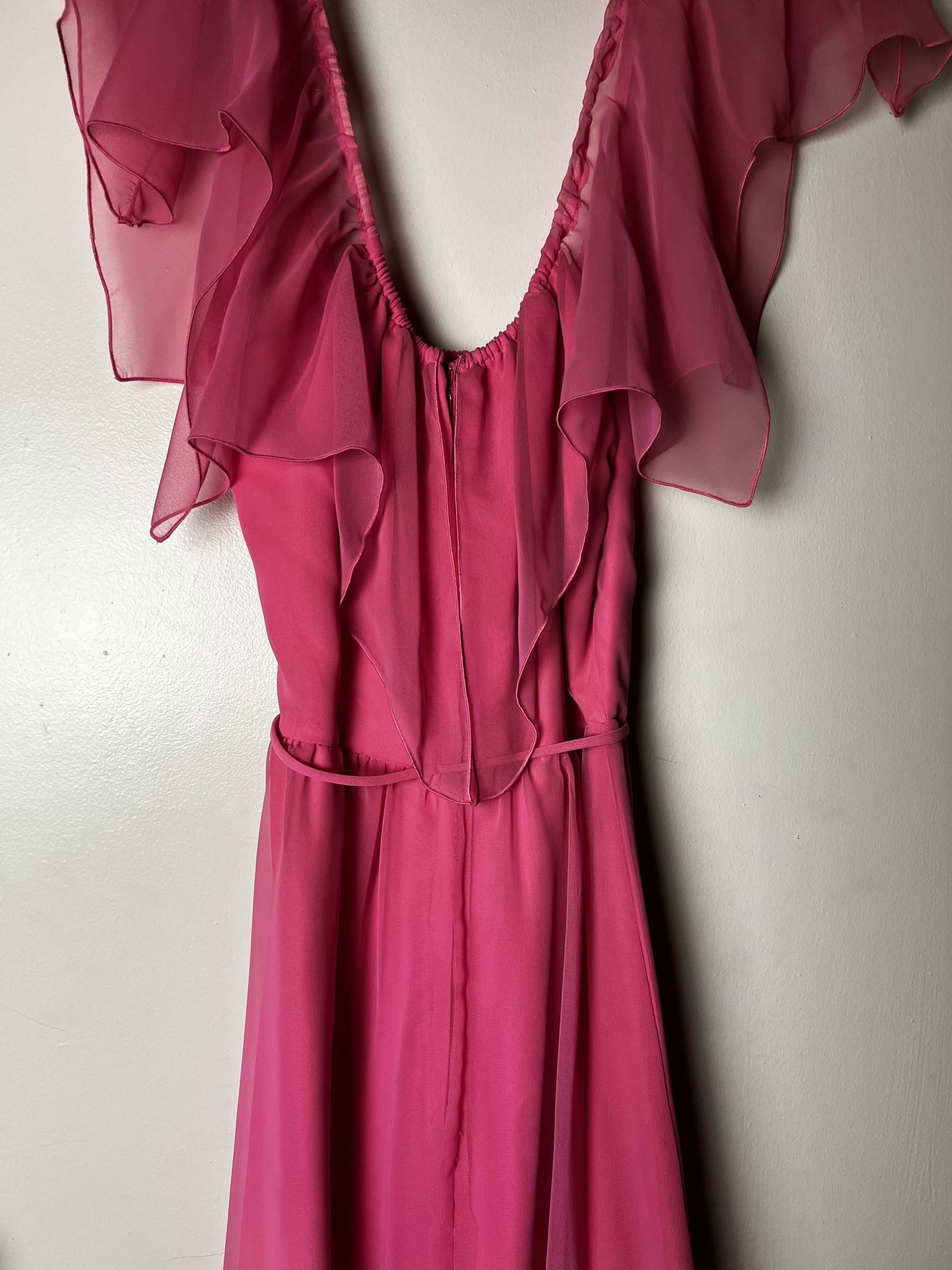 Vintage NEW with Tags Vintage 1960's Pink House of Bianchi Gown Size M / US 6-8 / IT 42-44 - 8 Thumbnail