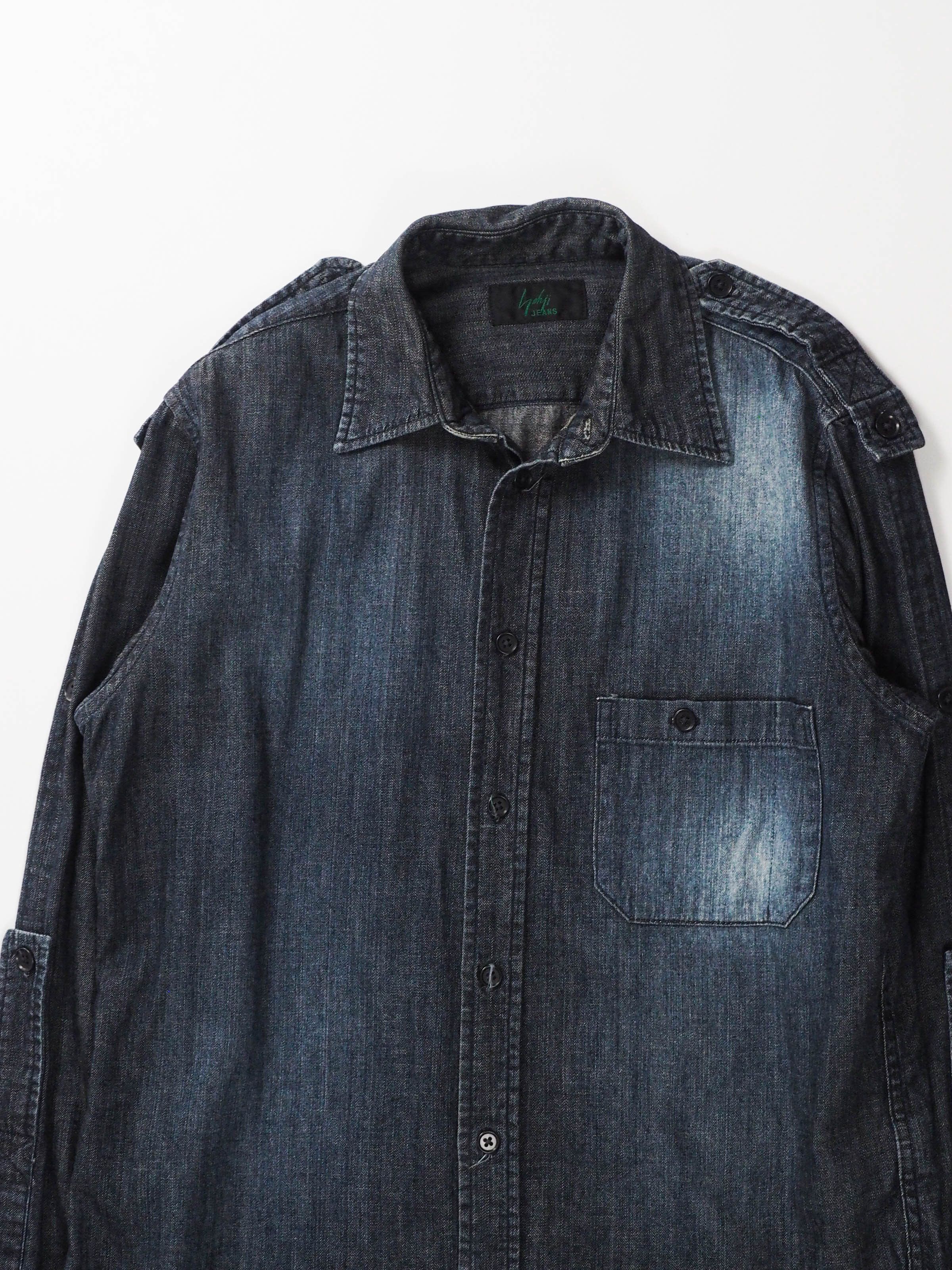 Yohji Yamamoto Yohji Yamamoto Reconstructed Denim Shirt Size US L / EU 52-54 / 3 - 2 Thumbnail