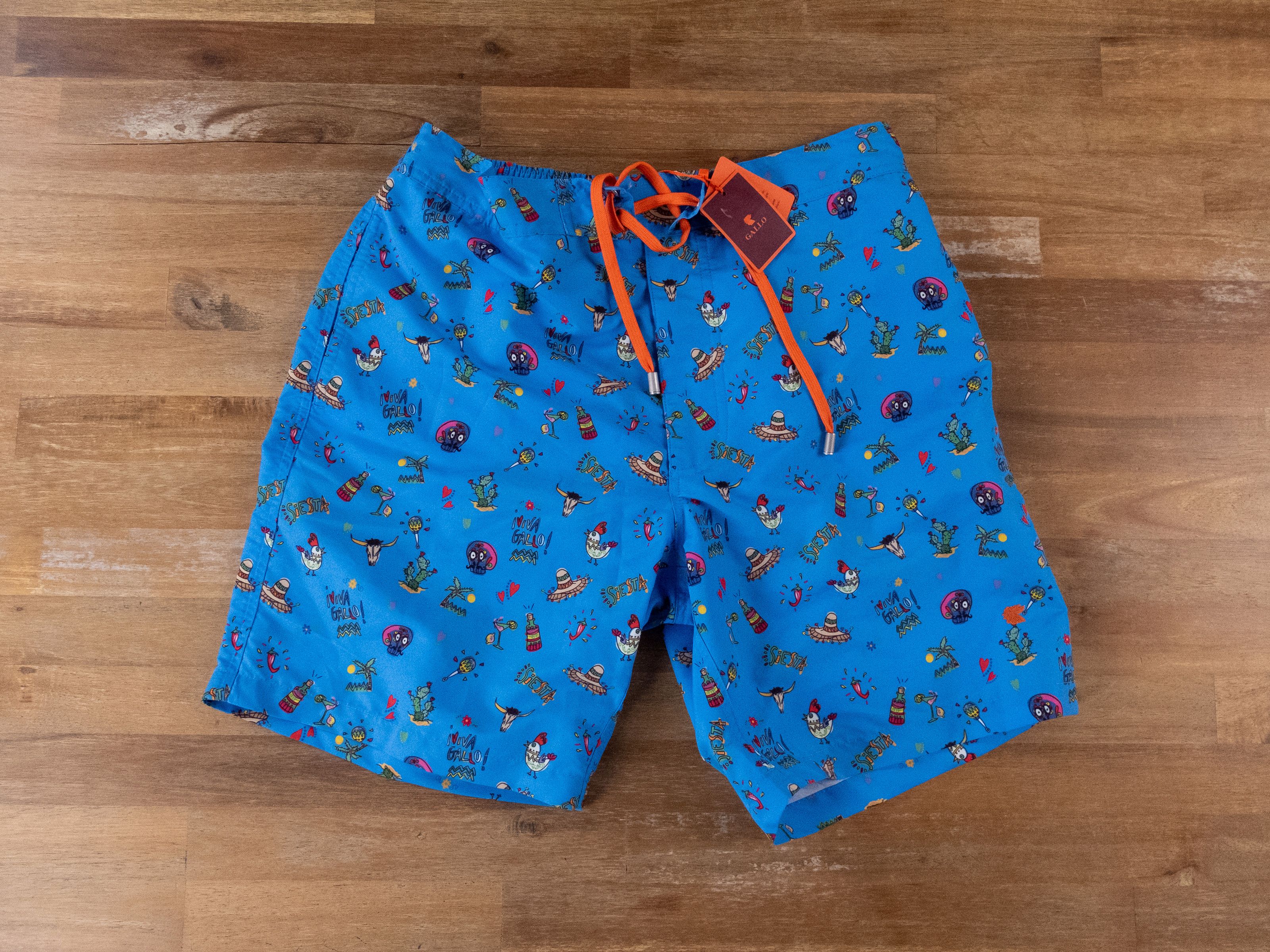 Other GALLO blue Mexican motifs print swim shorts Medium NWT Size US 32 / EU 48 - 1 Thumbnail