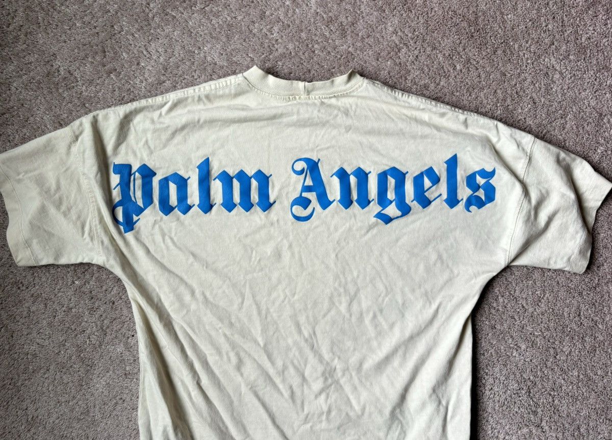 Palm Angels Palm Angels White/Blue Classic Tee Size US M / EU 48-50 / 2 - 2 Thumbnail