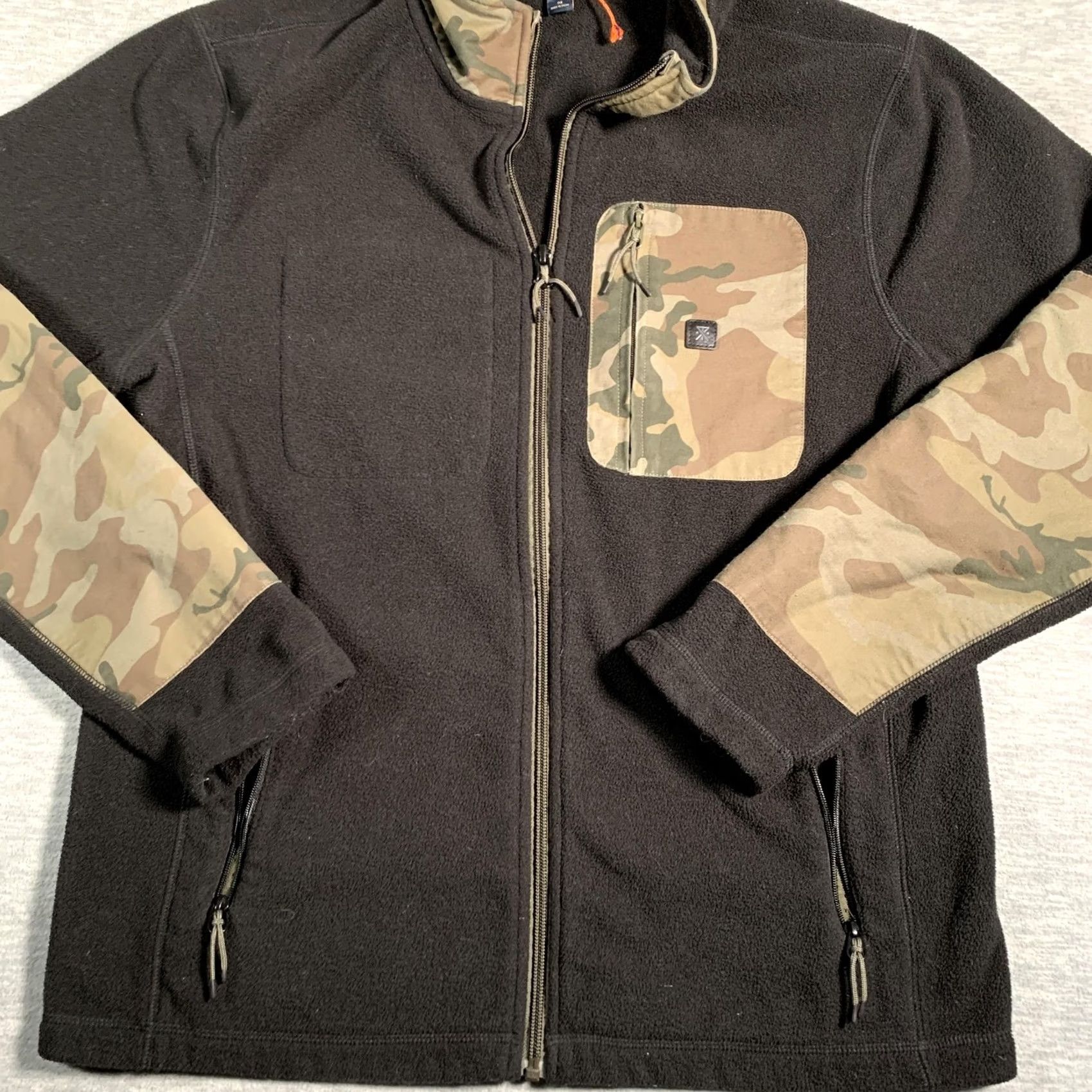 Roark Roark Jacket Mens Medium Black Camouflage Fleece Full Zip Outdoor Pockets Size US M / EU 48-50 / 2 - 3 Thumbnail