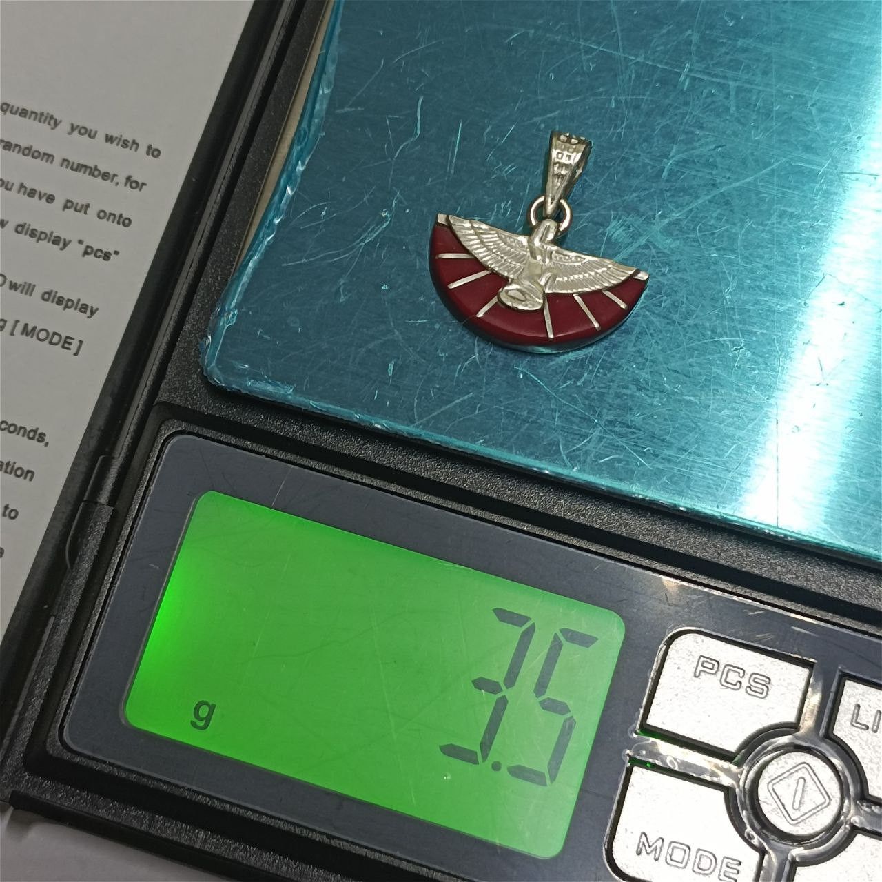 Other Egyptian Isis Pendant – 925 Sterling Silver with Red Stone Size ONE SIZE - 7 Thumbnail