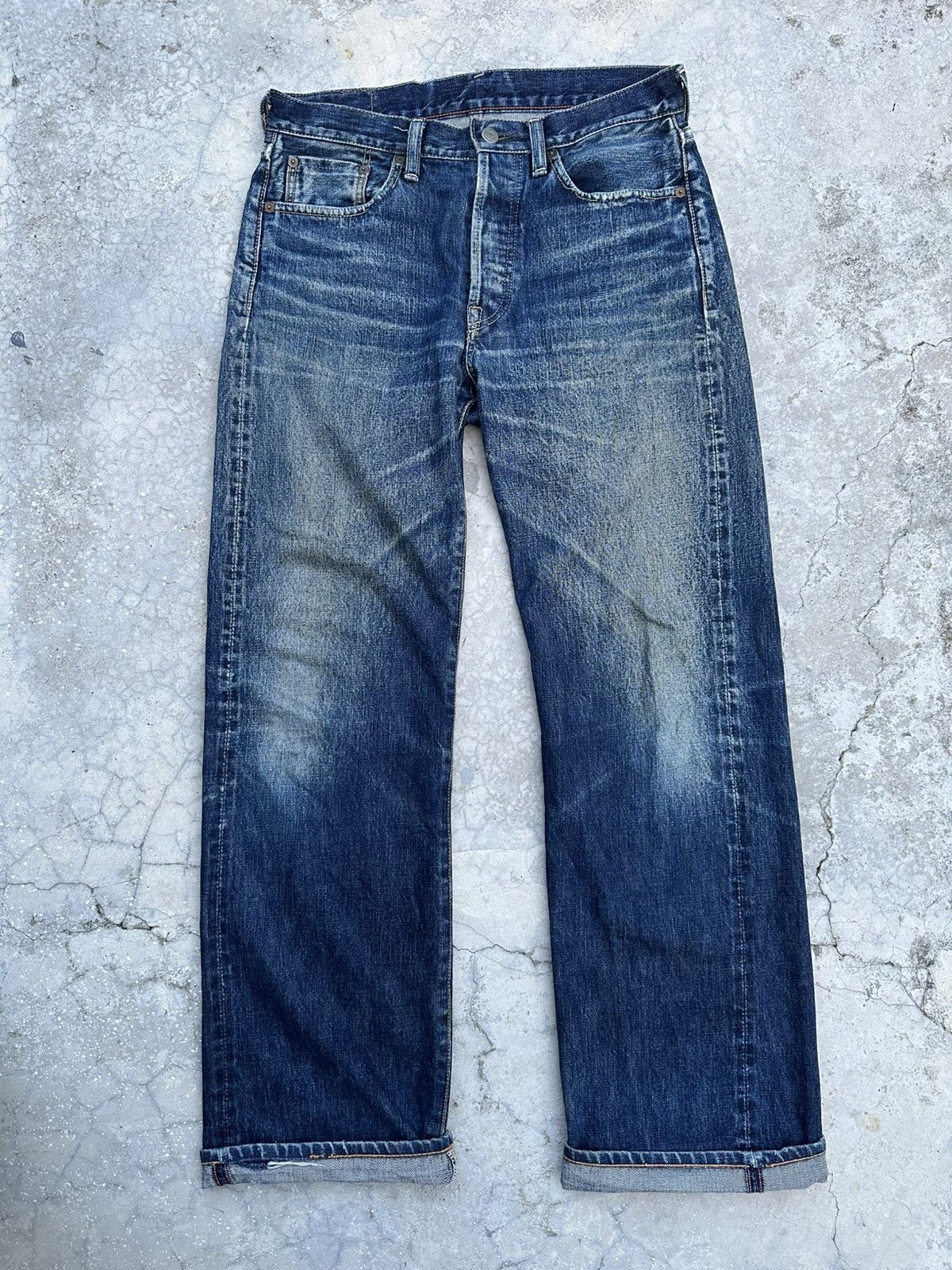 45rpm R by 45Rpm Indigo Blue Selvedge Denim Jeans Size US 31 - 3 Thumbnail