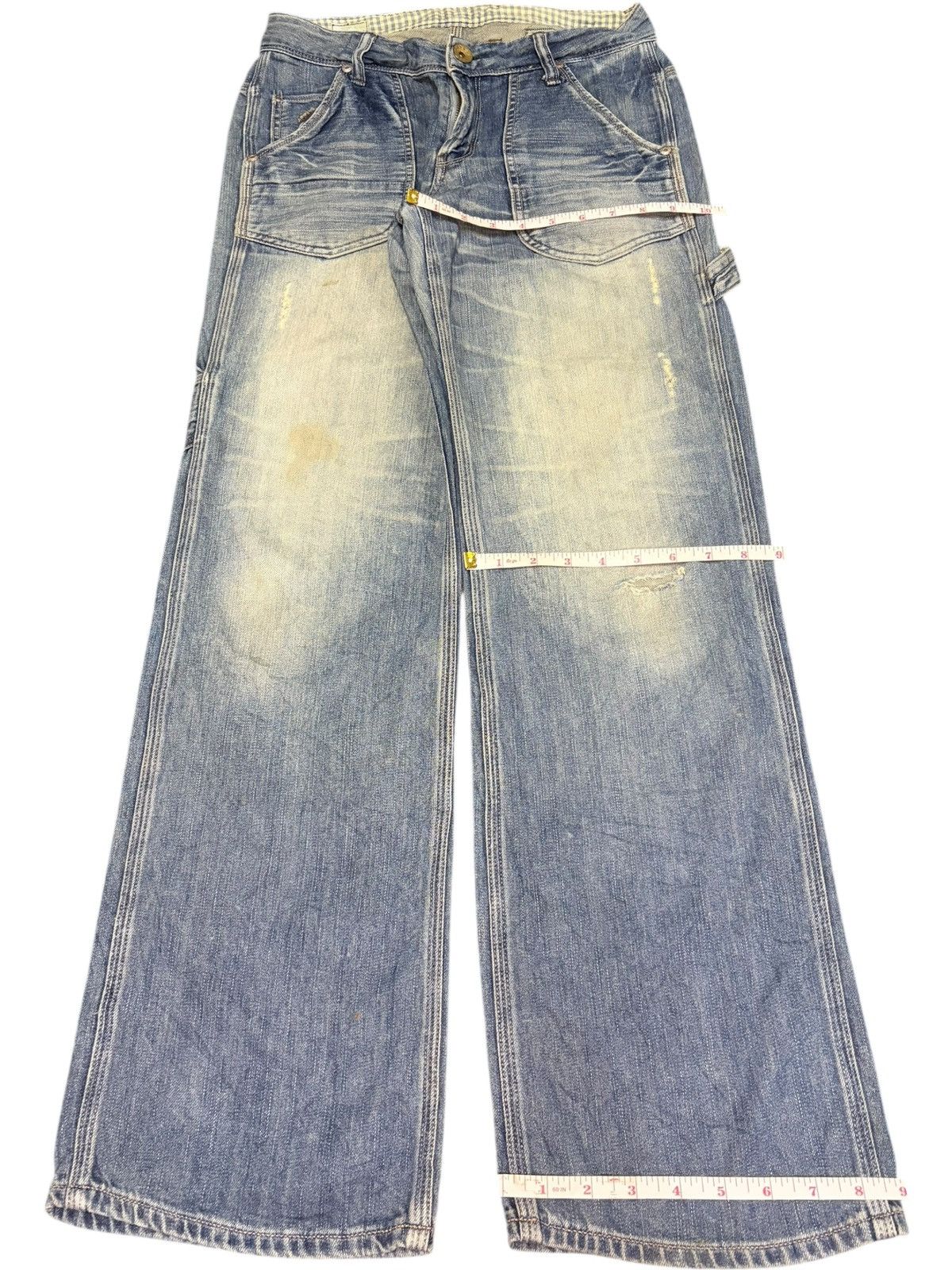 Marithe + Francois Girbaud Vintage Japanese Brand Buckle Back Carpenter Baggy Jeans Size 28" / US 6 / IT 42 - 8 Thumbnail