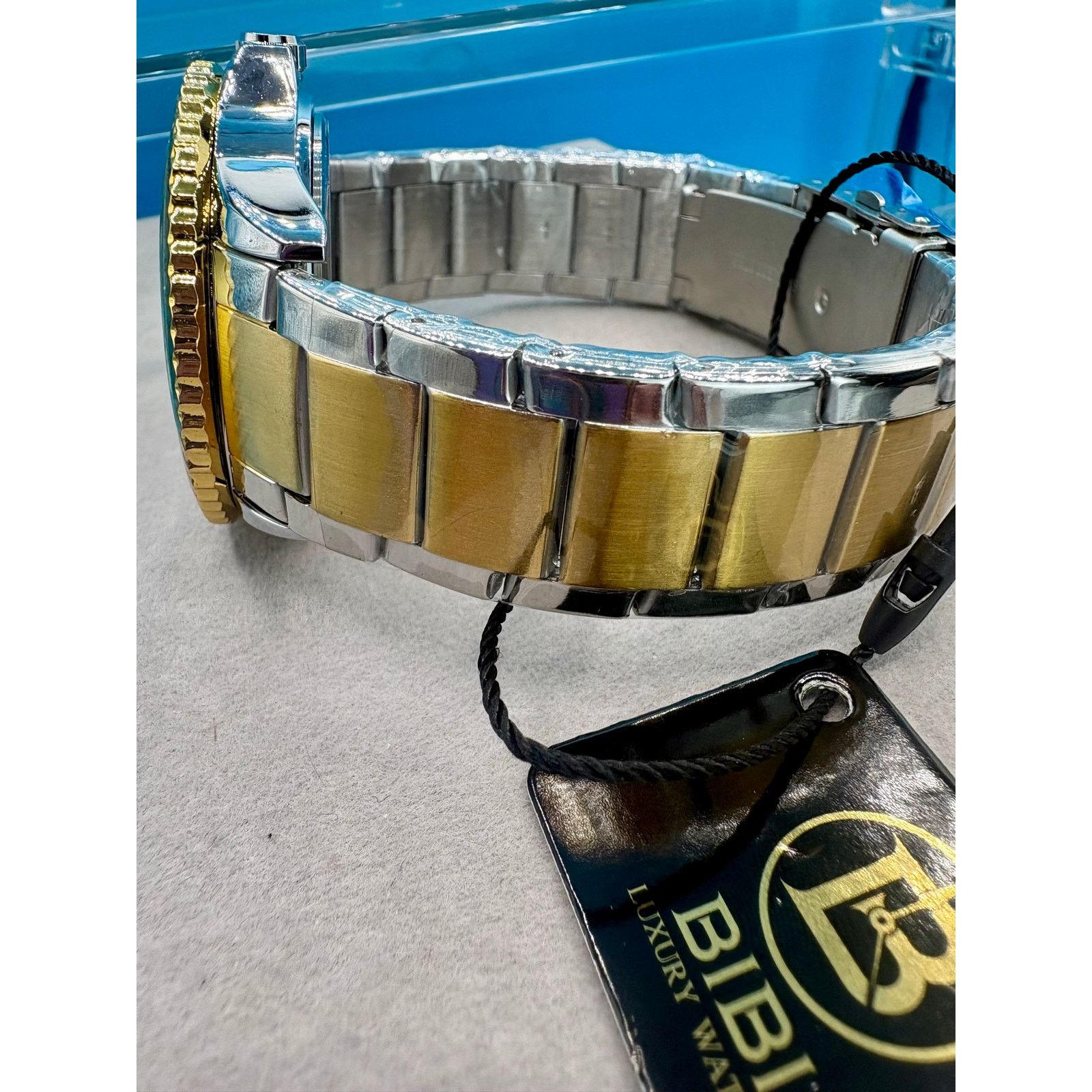 Jewelry NWT Stunning BiBi Luxury Men's 44mm Two-Tone Wristwatch Size ONE SIZE - 7 Thumbnail