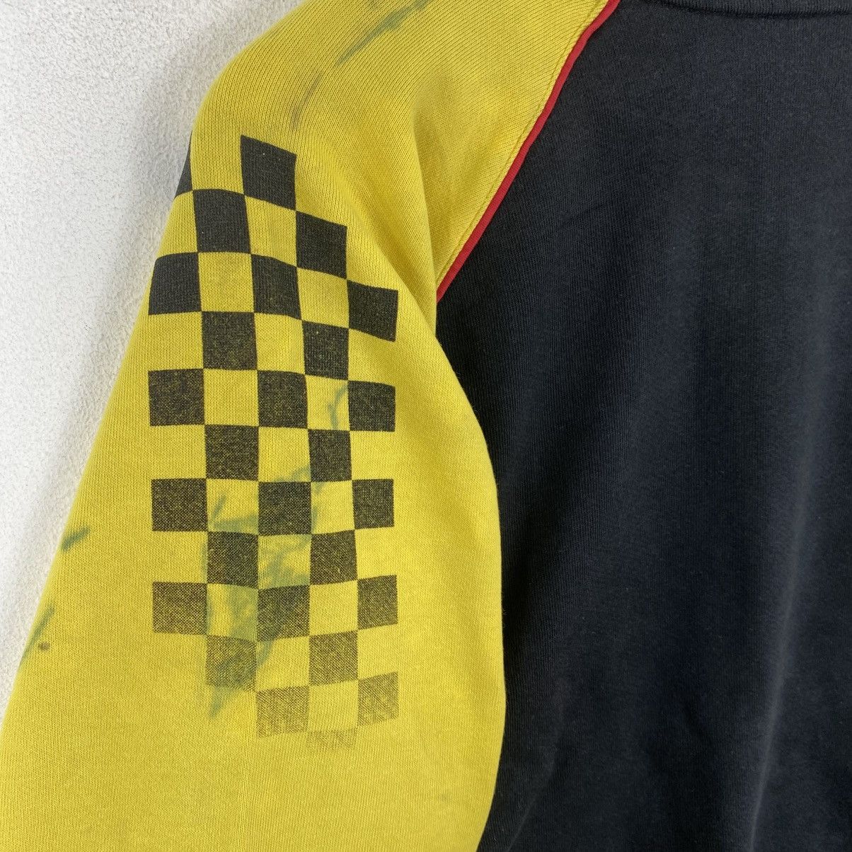 Fox Racing Dunlop Vintage Sweatshirt Checker Raglan Yellow Black XL/L Size US L / EU 52-54 / 3 - 5 Thumbnail