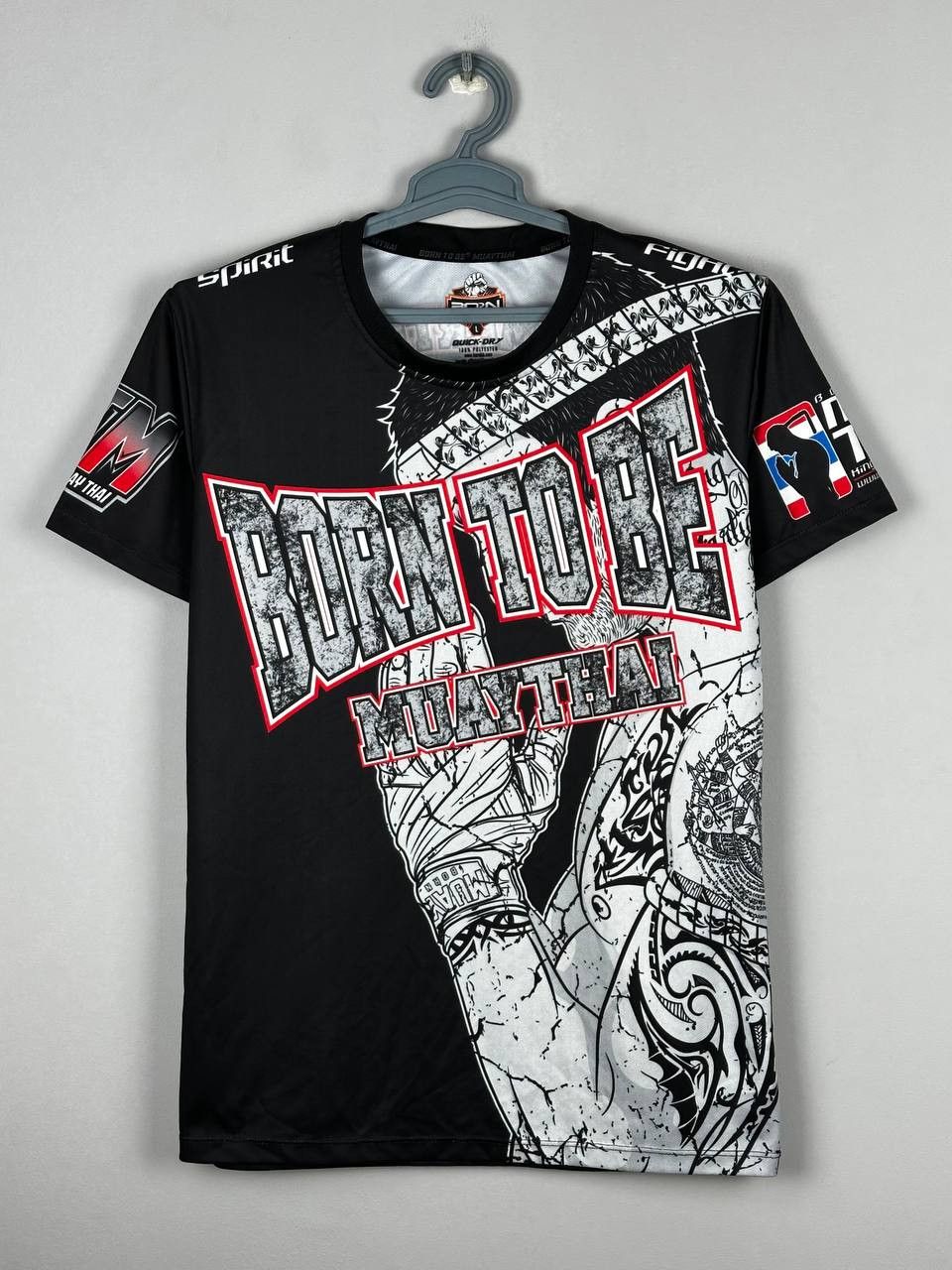 Vintage Muay Thai Fight Born Training Sport Rush Guard T Shirt Size US L / EU 52-54 / 3 - 1 Thumbnail