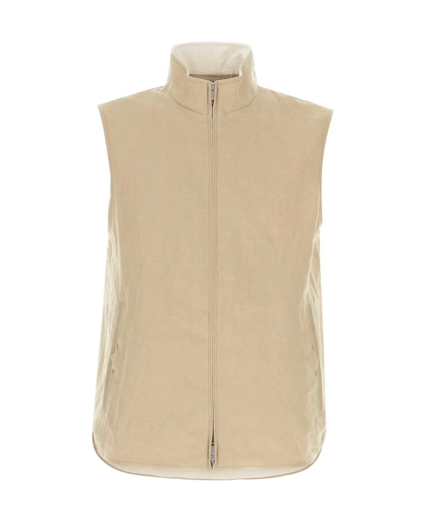 Ermenegildo Zegna o1s1rm0425 RUDT58A7 Vest in Beige Size US S / EU 44-46 / 1 - 1 Thumbnail