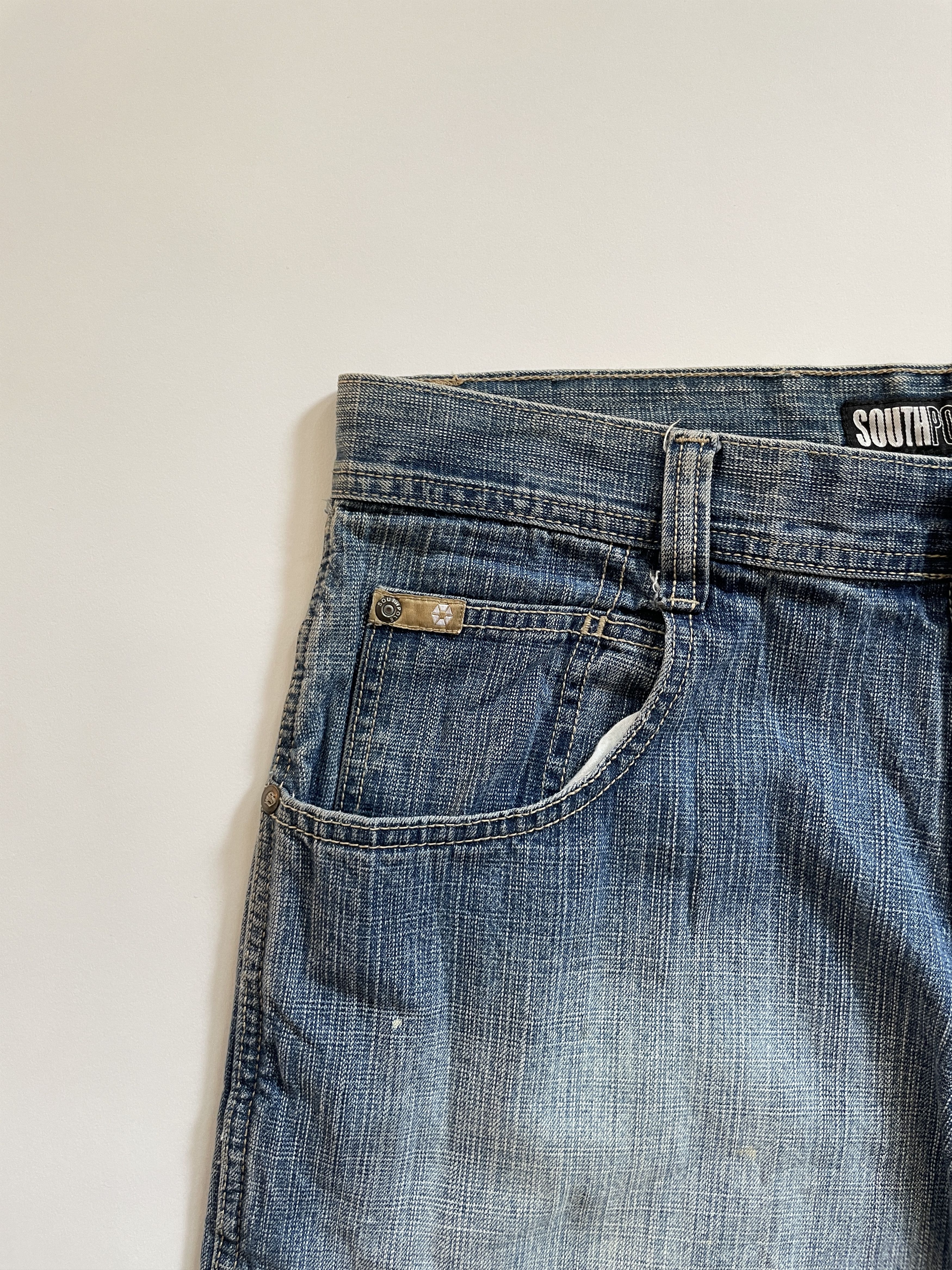Ecko Unltd. × Southpole × Vintage 2000s Southpole Baggy Faded Jean Shorts Jorts Size US 34 / EU 50 - 2 Thumbnail