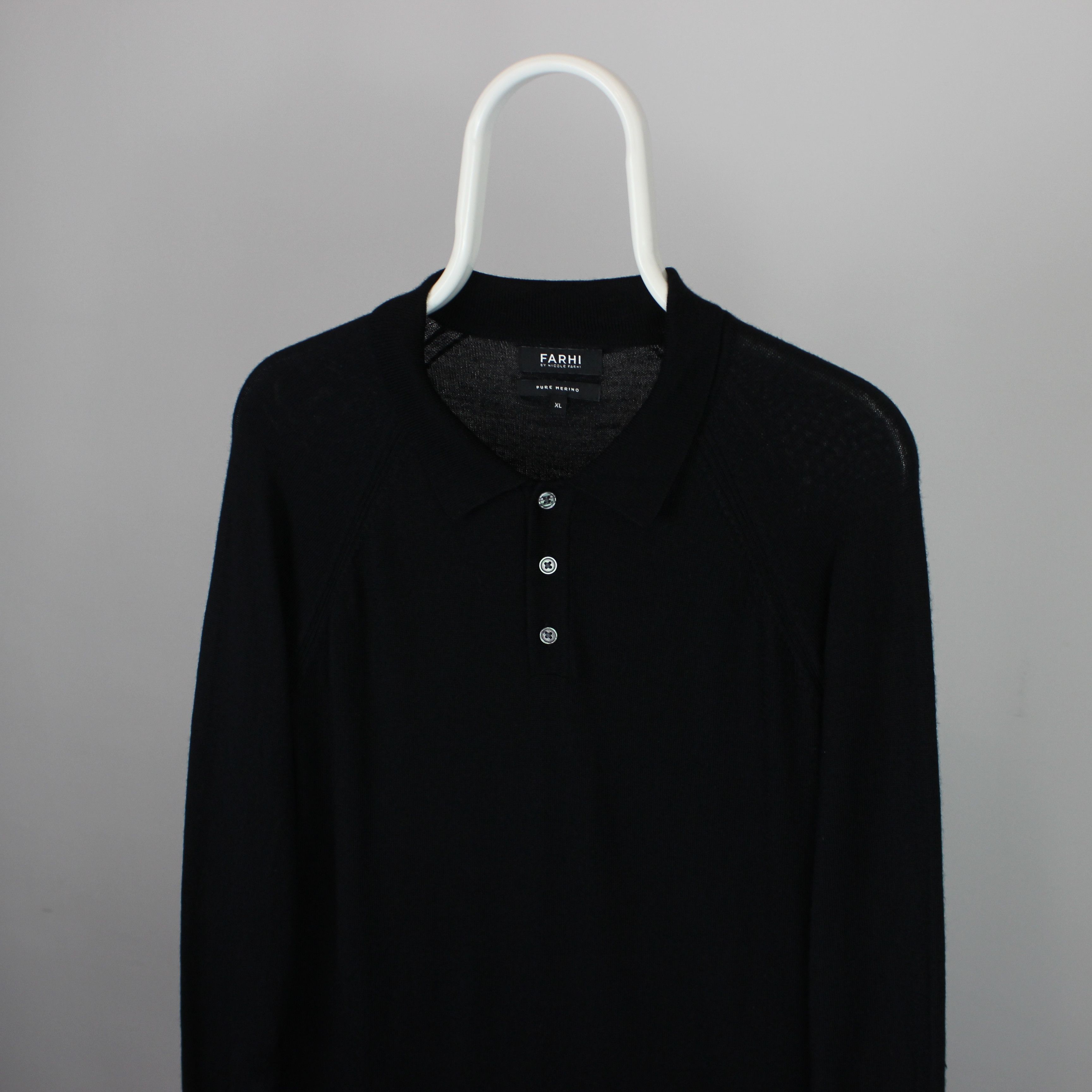 Nicole Farhi Nicole Farhi sweater merino wool buttons black L XL Size US XL / EU 56 / 4 - 1 Thumbnail