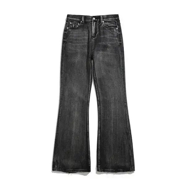 Japanese Brand Kahara x Asou Aged washed black baggy wide leg jeans Size US 30 / EU 46 - 8 Thumbnail