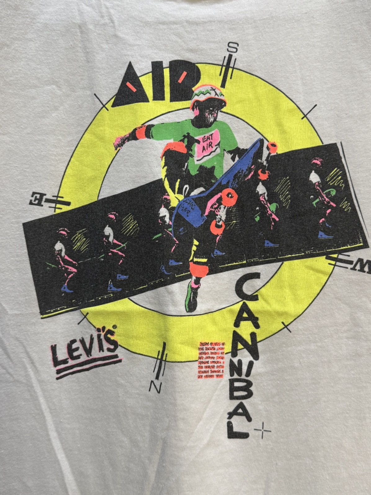 Levi's Vintage Clothing Vintage 80s Levis Skateboard Eat Air Faded Tee Size US M / EU 48-50 / 2 - 2 Thumbnail