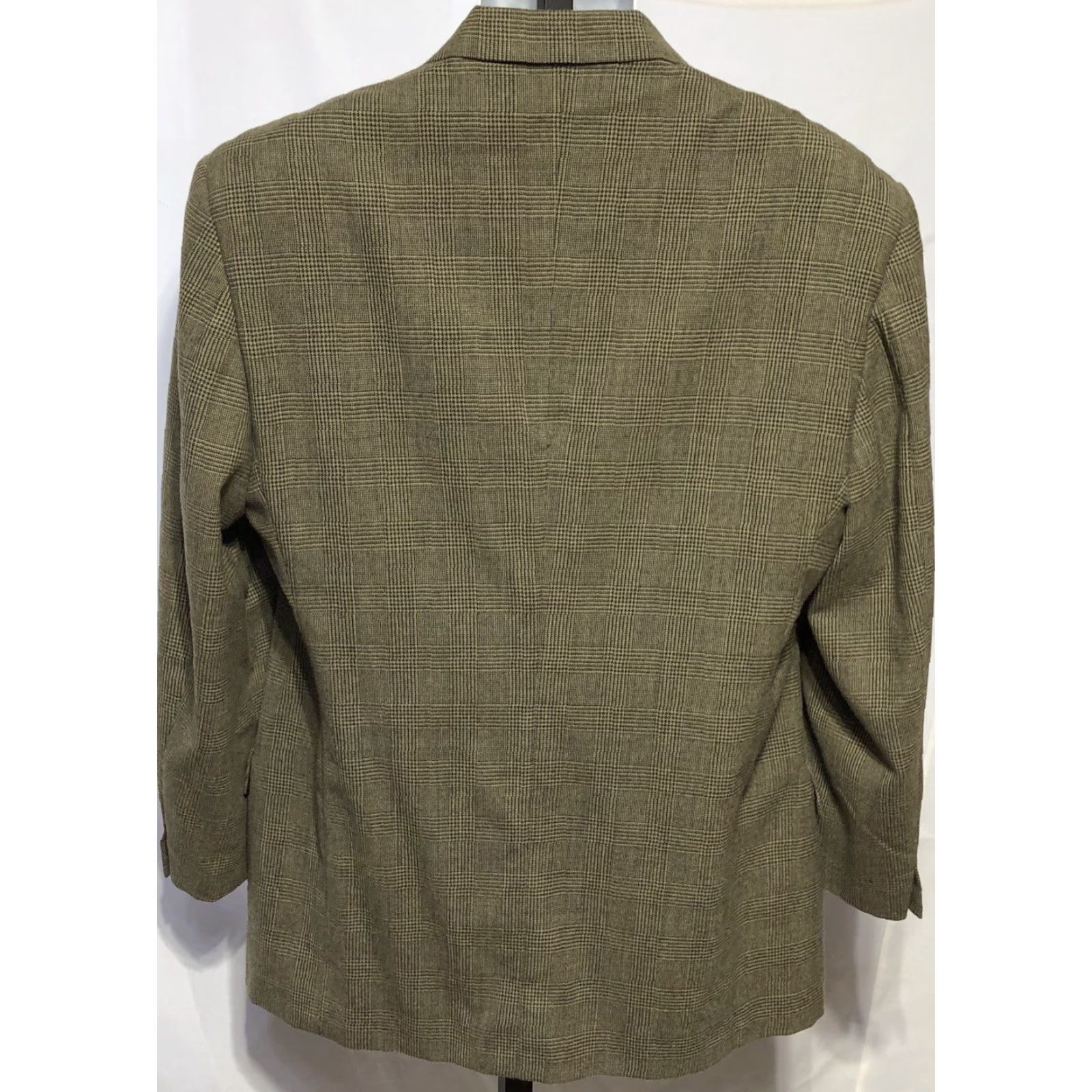 Valentino VINTAGE Valentino blazer jacket US 46R Eur 56R Brown Plaid Wool Men Blazer 80s 90s Notch Lapel Size 46R - 4 Thumbnail