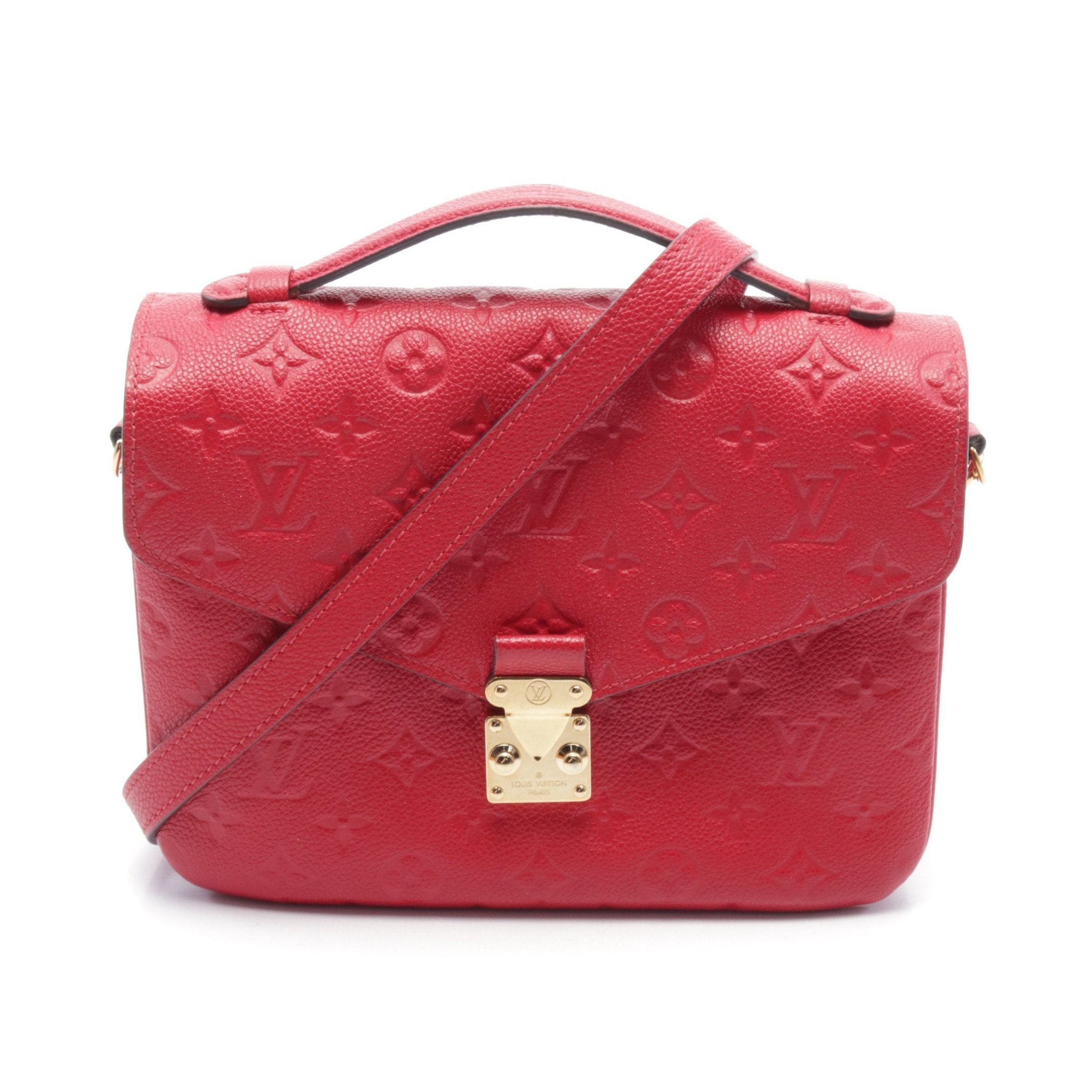 Louis Vuitton Louis Vuitton Pochette Metis Mm Monogram Empreinte Scarlet Handbag Leather Red Size ONE SIZE - 1 Thumbnail