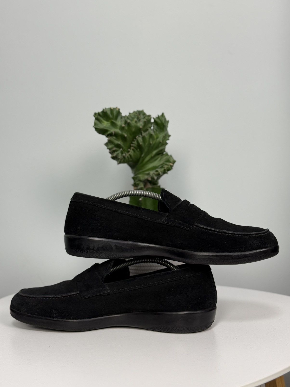Prada PRADA Suede Loafers Black shoes Car Size US 11 / EU 44 - 12 Thumbnail