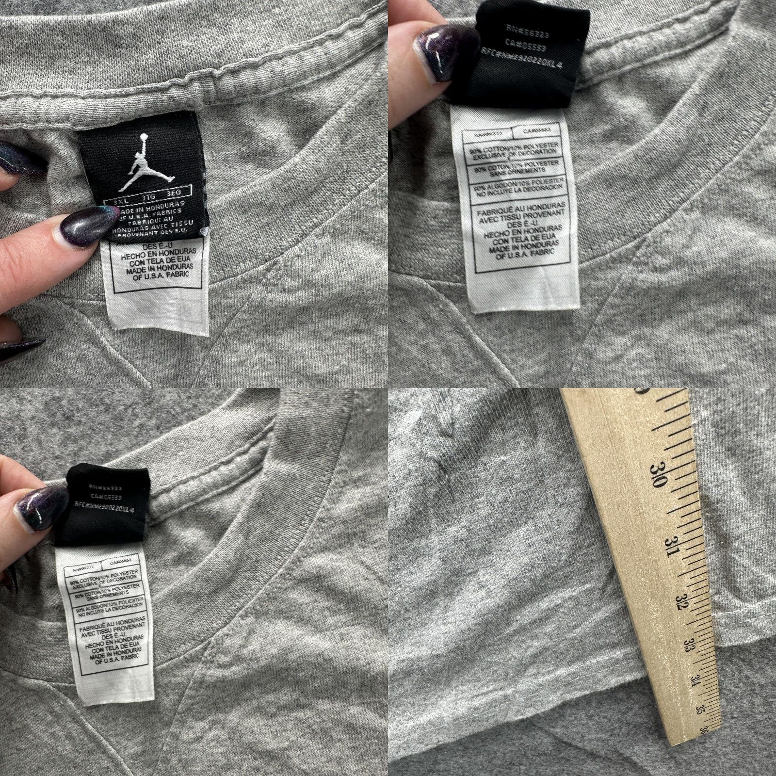 Jordan Brand Jordan Shirt 3XL Mens Gray Fresh Out the Box Air 5 Retro Basketball Tee 2000s Size US XXL / EU 58 / 5 - 8 Thumbnail