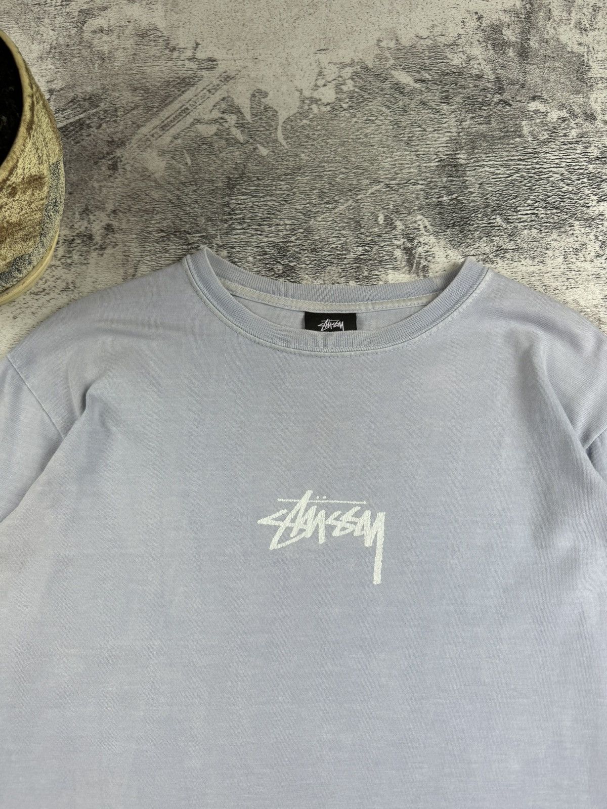 Stussy Stussy Center Logo Basic Blue Streetwear Longsleeve T Shirt Size US S / EU 44-46 / 1 - 5 Thumbnail